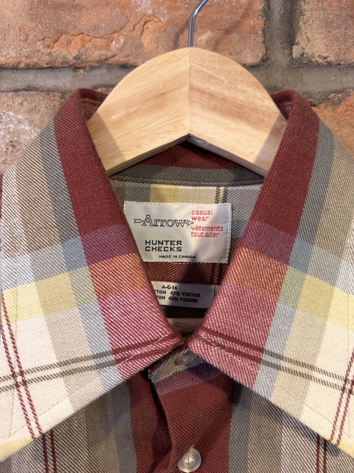 Arrow 80s Arrow Plaid Flannel Size US L / EU 52-54 / 3 - 5 Thumbnail