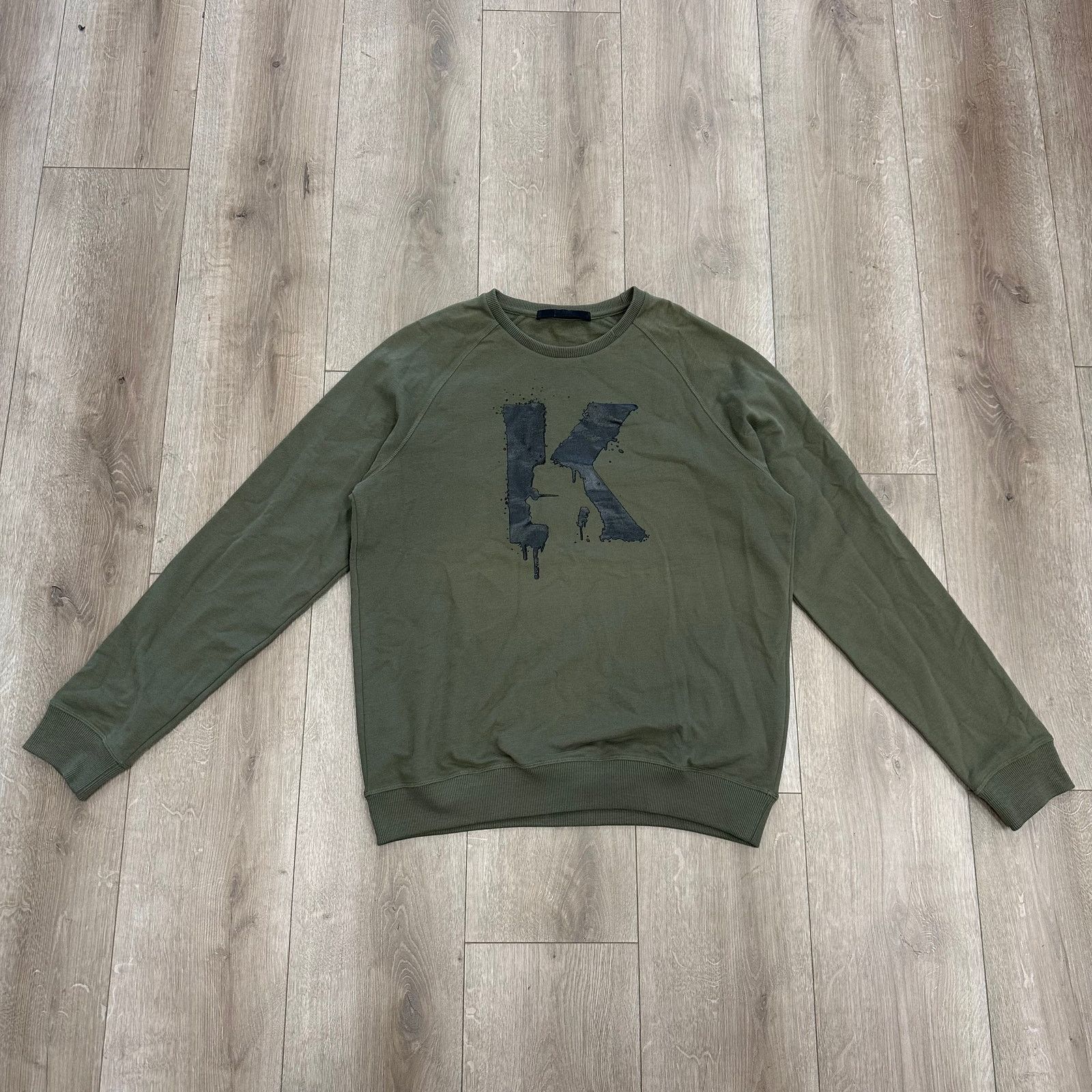 Karl Lagerfeld Karl Lagerfeld Big Logo Crew Neck Ribbed Sweater size Large Size US L / EU 52-54 / 3 - 1 Thumbnail