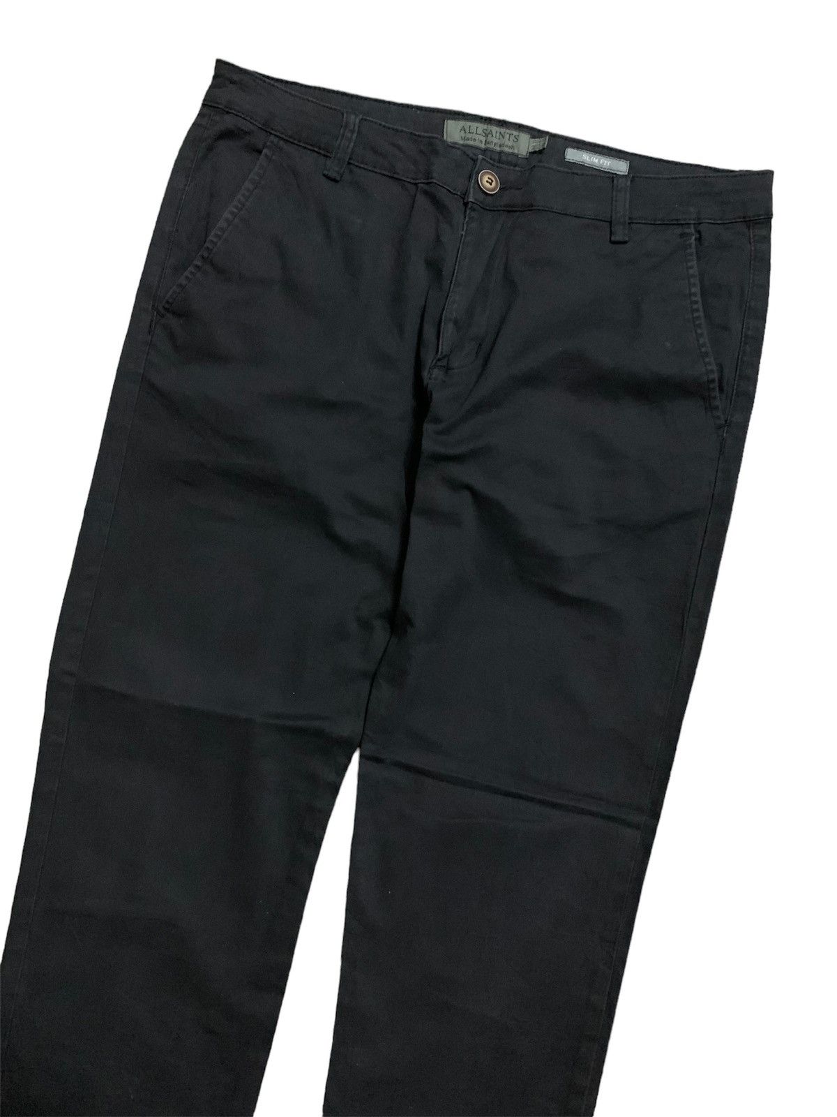 Allsaints × Japanese Brand Vtg AllSaints Slack Black Slim Fit Size US 32 / EU 48 - 2 Thumbnail