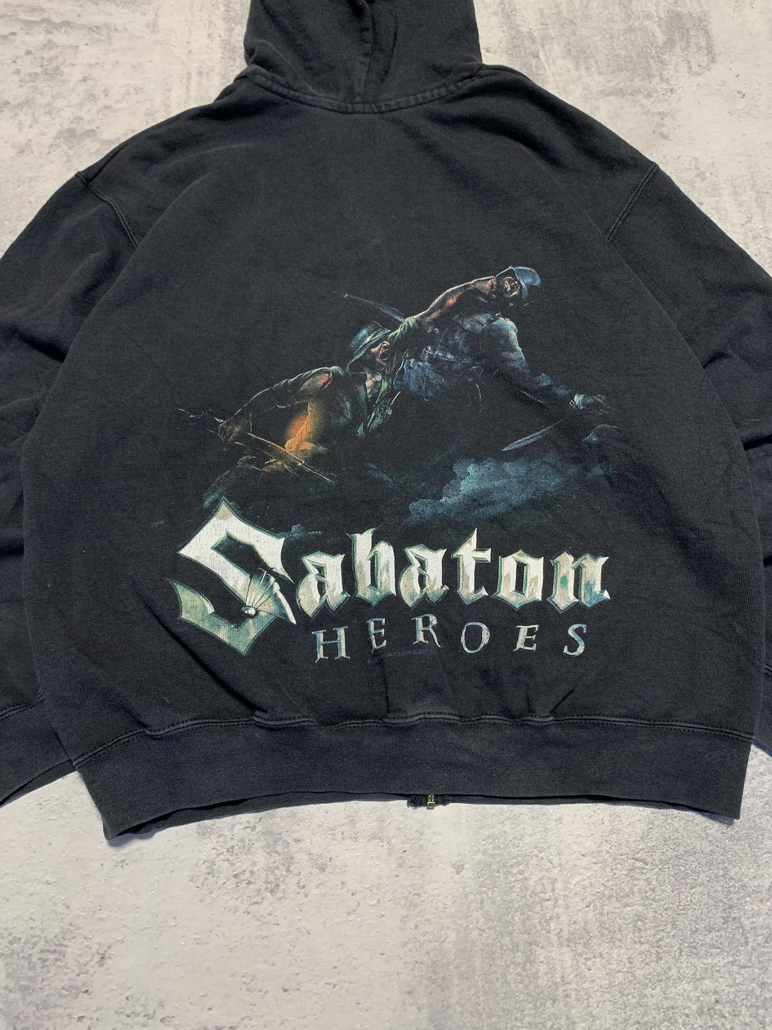 Band Tees 2014 Sabaton Heroes Full Zip-Up Band Hoodie Faded Black L Size US L / EU 52-54 / 3 - 3 Thumbnail