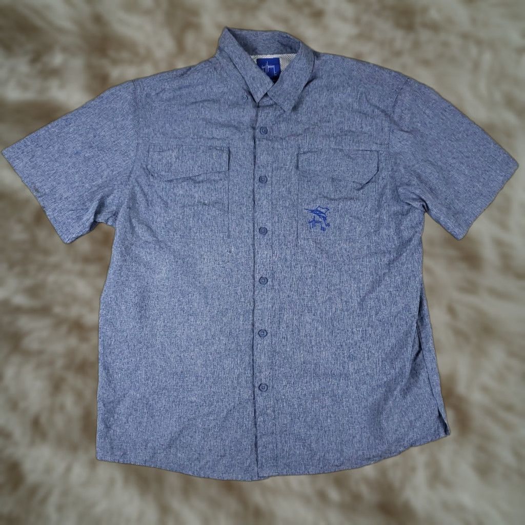 Guy Harvey Guy Harvey Shirt Mens Size Large Blue Casual Button Up Short Sleeve Size US L / EU 52-54 / 3 - 1 Thumbnail
