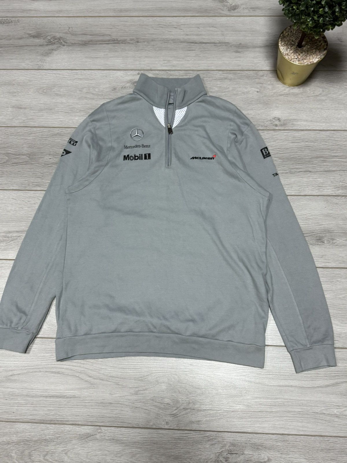 Hugo Boss × Mercedes-Benz BOSS x Mercedes McLaren quarter zip 1/4 sweater big logo Size US XXL / EU 58 / 5 - 1 Thumbnail
