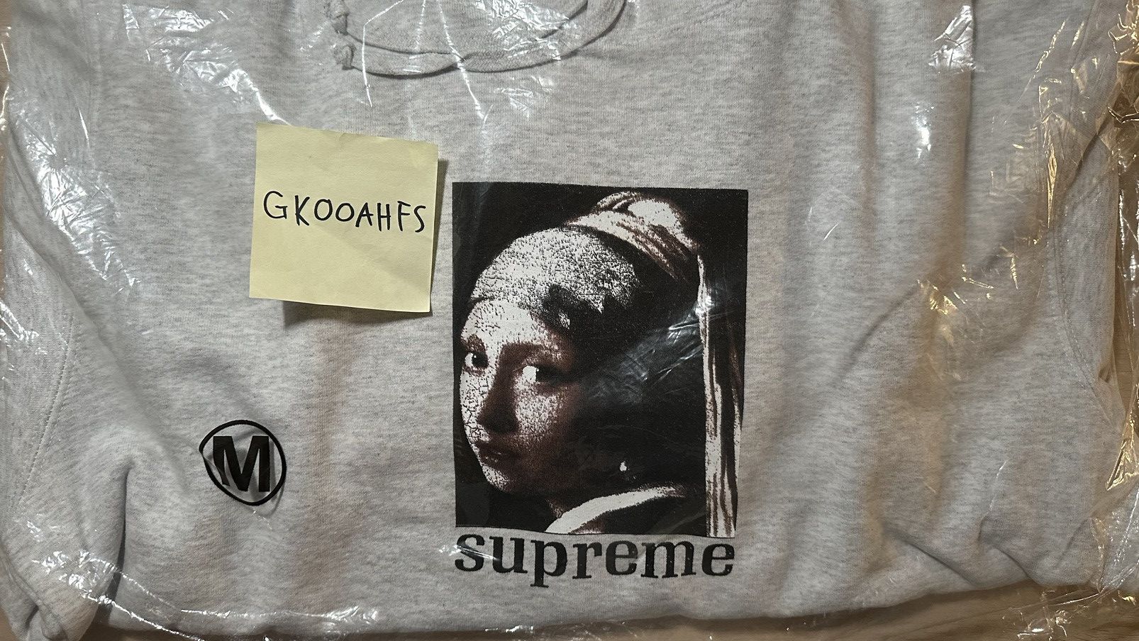 image of Supreme Pearl Hooded Sweatshirt Fw20 in Ash Grey, Men's (Size Medium)