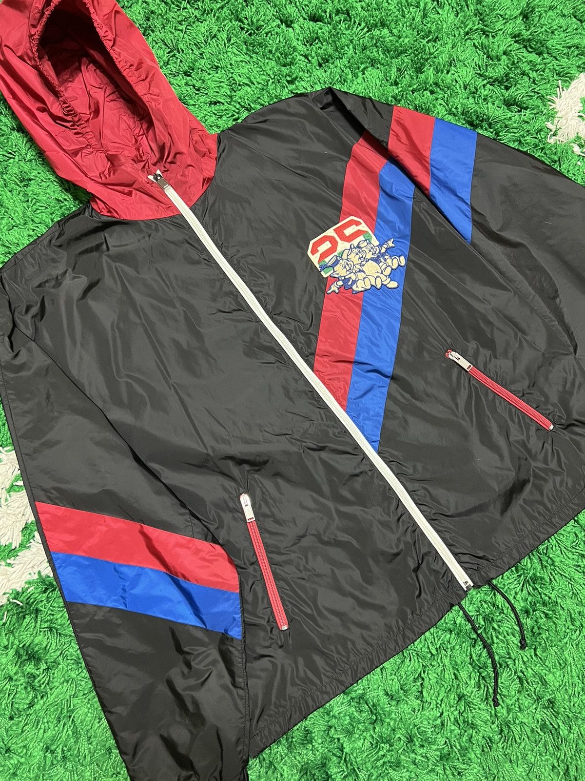 image of Disney Windbreaker Hoodie in Black, Men's (Size Large)