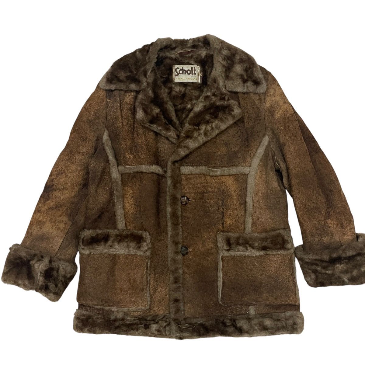Schott Vintage Schott N.Y.C Winter Leather Jacket Size US L / EU 52-54 / 3 - 2 Thumbnail