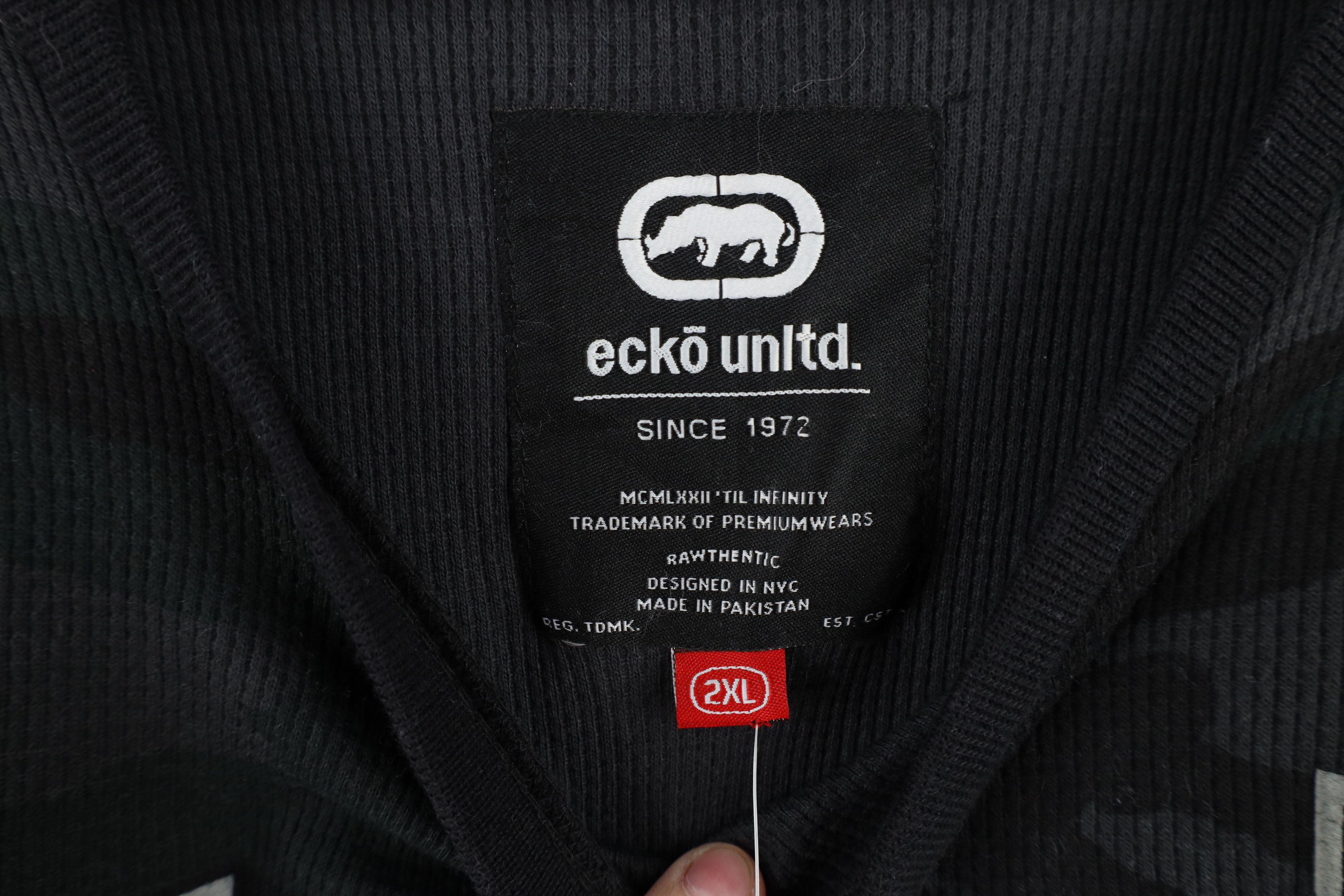 Vintage Deadstock Vintage Y2K Ecko Unlimited Waffle Knit T-Shirt Size US XXL / EU 58 / 5 - 5 Thumbnail