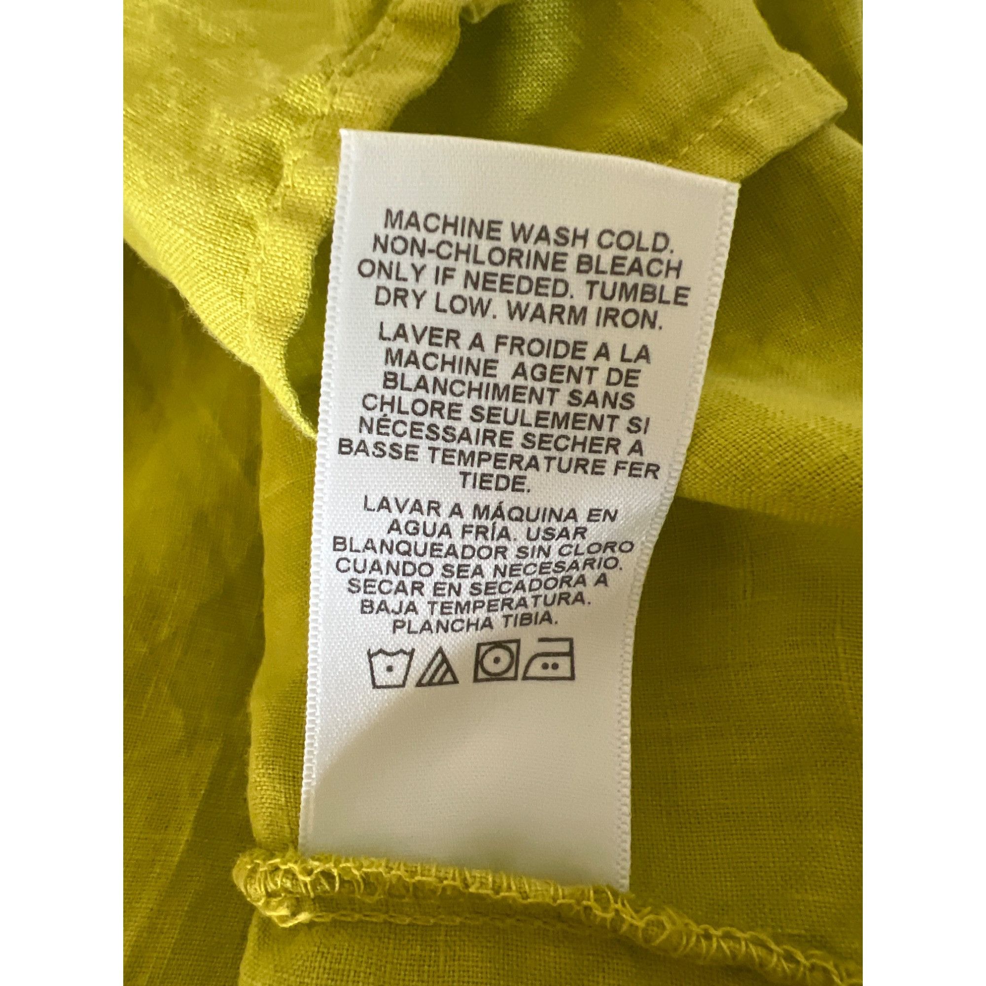 Velvet Velvet By Graham & Spencer Chartreuse Button-Down Midi Shirt Size XS / US 0-2 / IT 36-38 - 9 Thumbnail