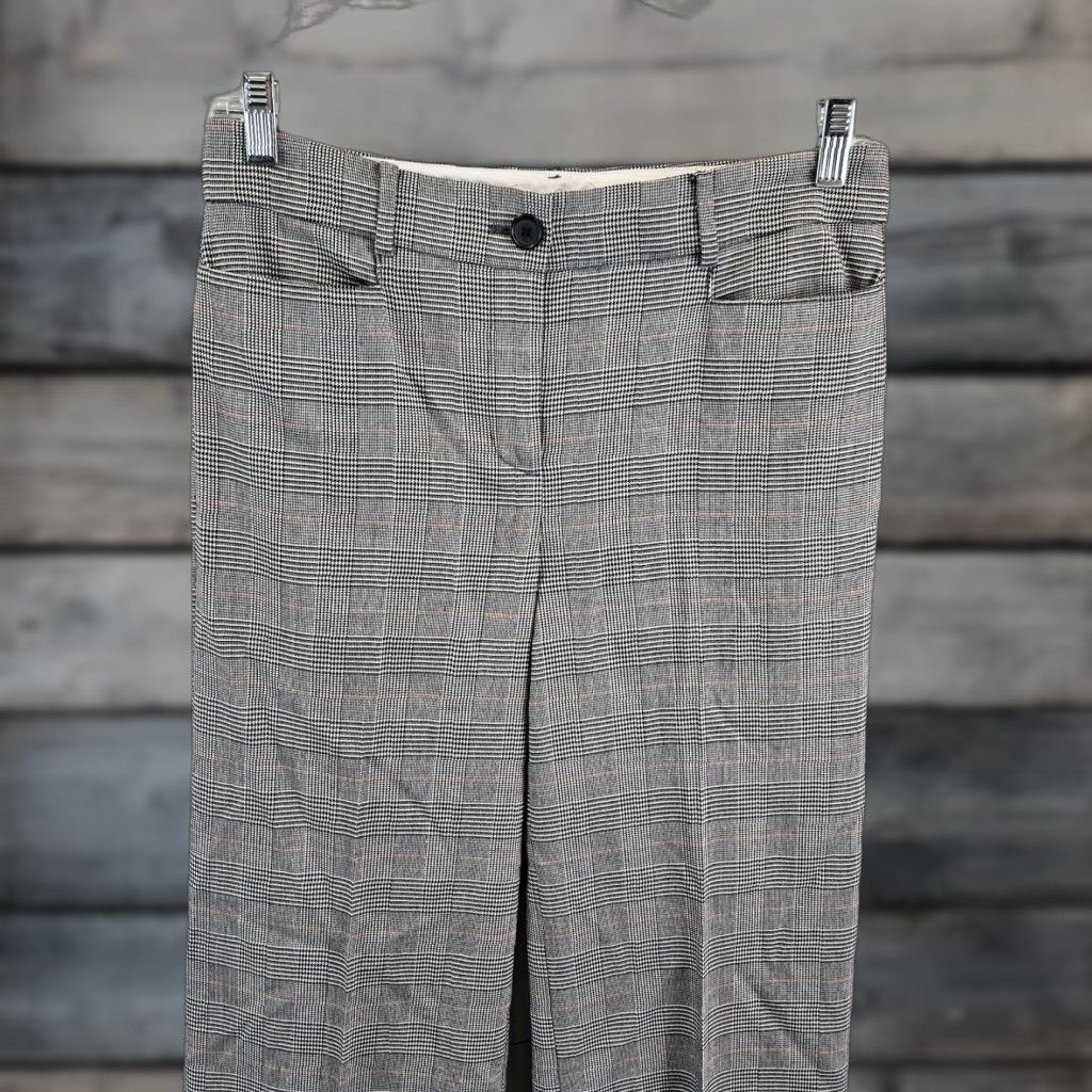 Loft Ann Taylor LOFT Womens High Waist Trouser Sz 4 Black White Plaid Size 27" / US 4 / IT 40 - 1 Thumbnail
