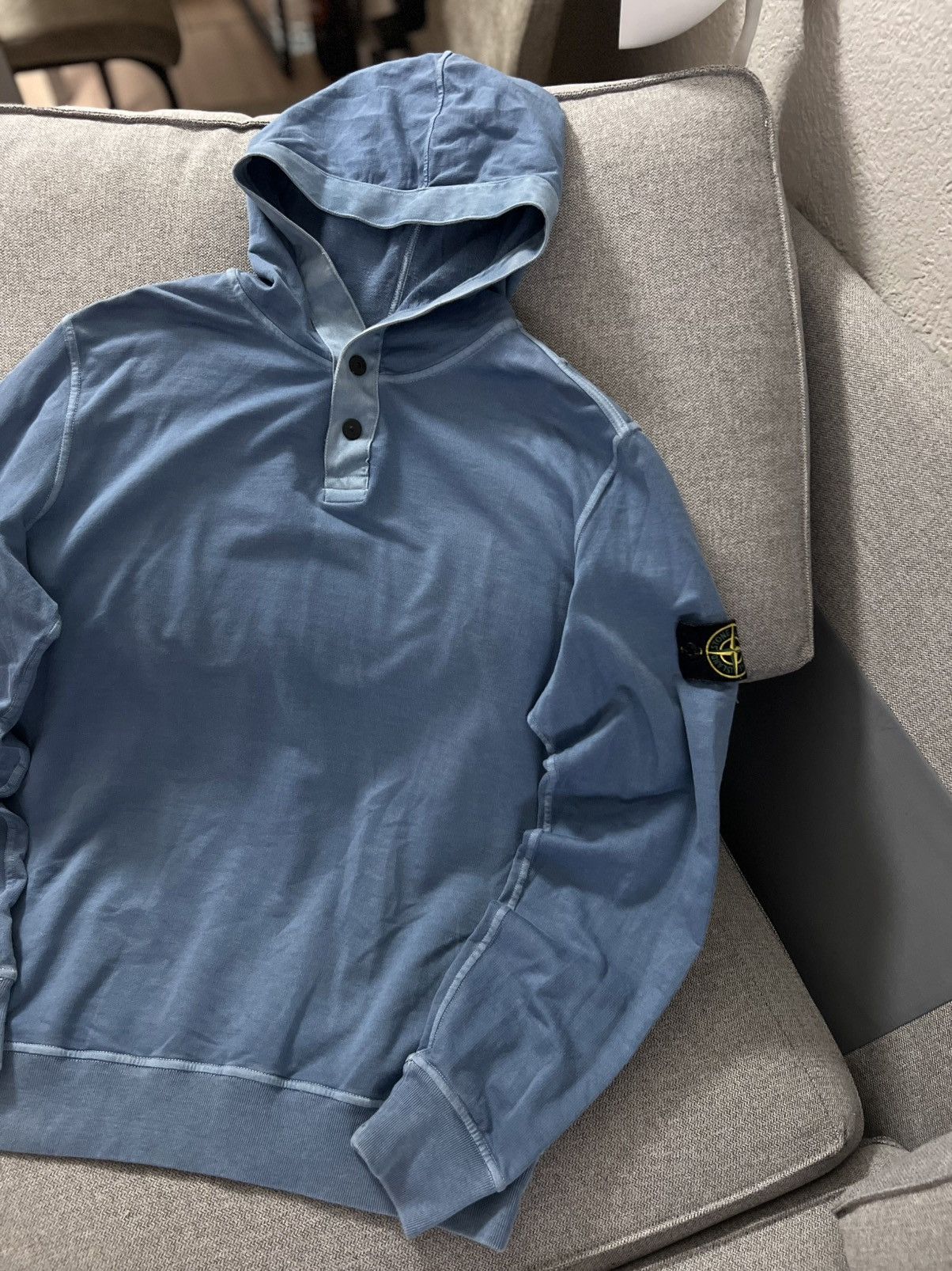 Stone Island Stone Island Blue Hoodie Streetwear Y2K Size US XL / EU 56 / 4 - 2 Thumbnail