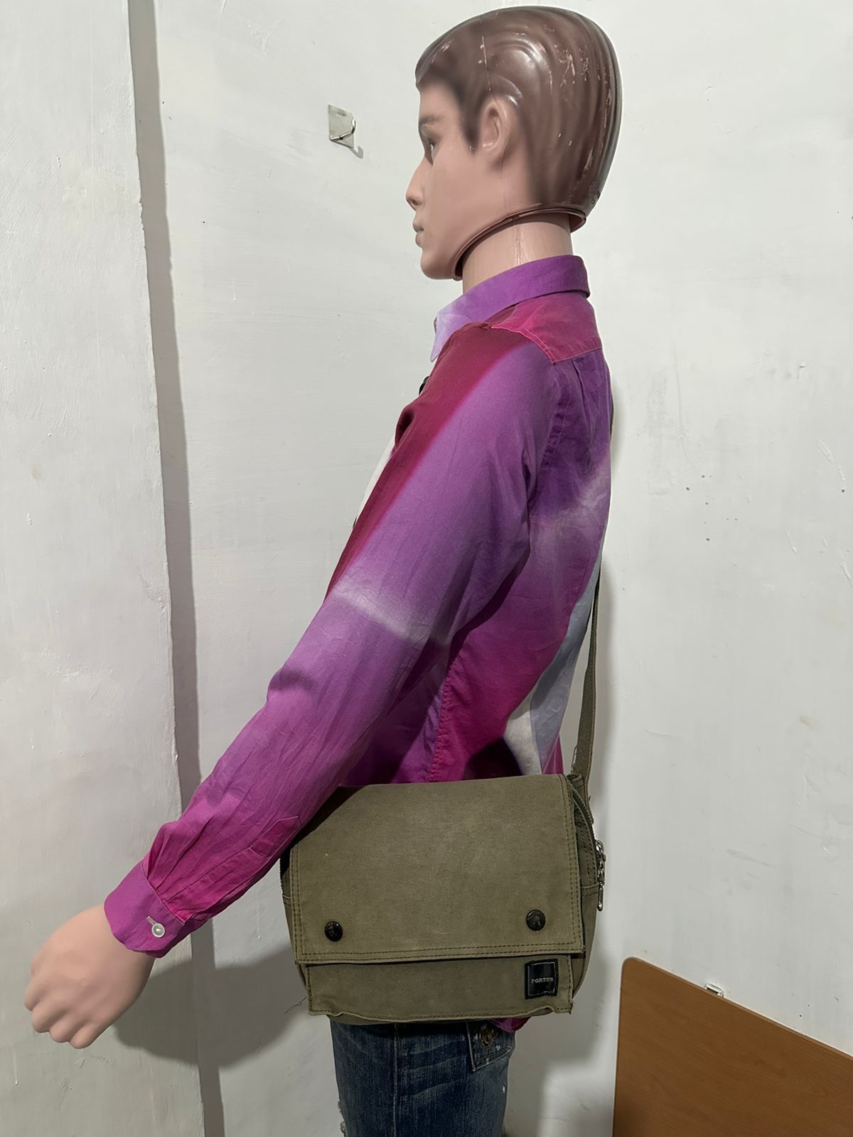 Porter Porter Japan Natural Faded Olive Canvas Crossbody/ Sling bag Size ONE SIZE - 19 Thumbnail