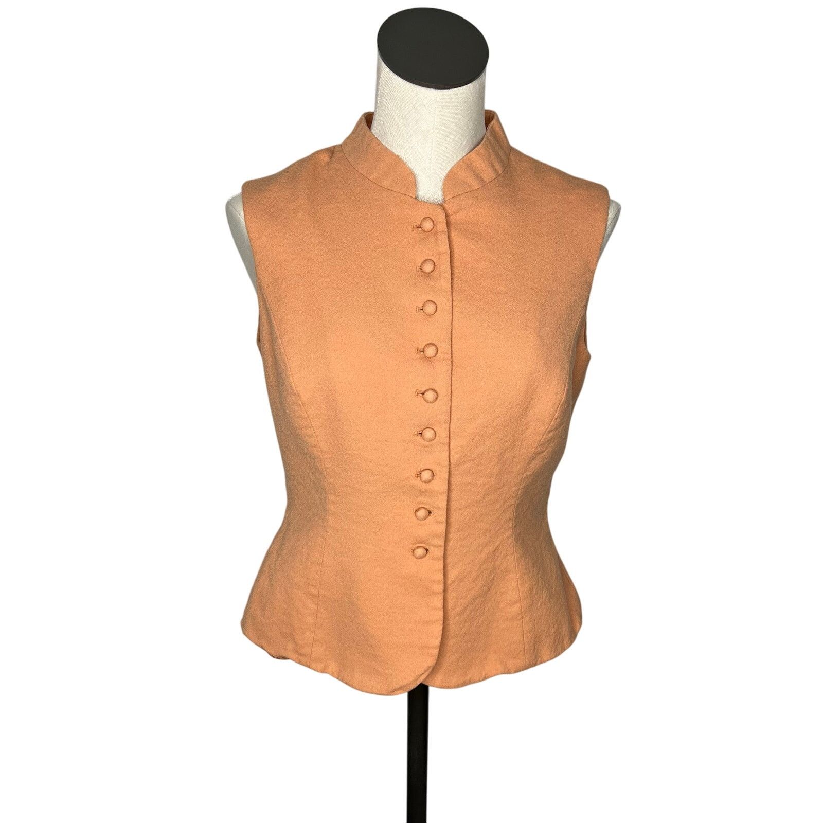 Other vintage 70s peach button front vest mandarin collar size 10 Size L / US 10 / IT 46 - 1 Thumbnail
