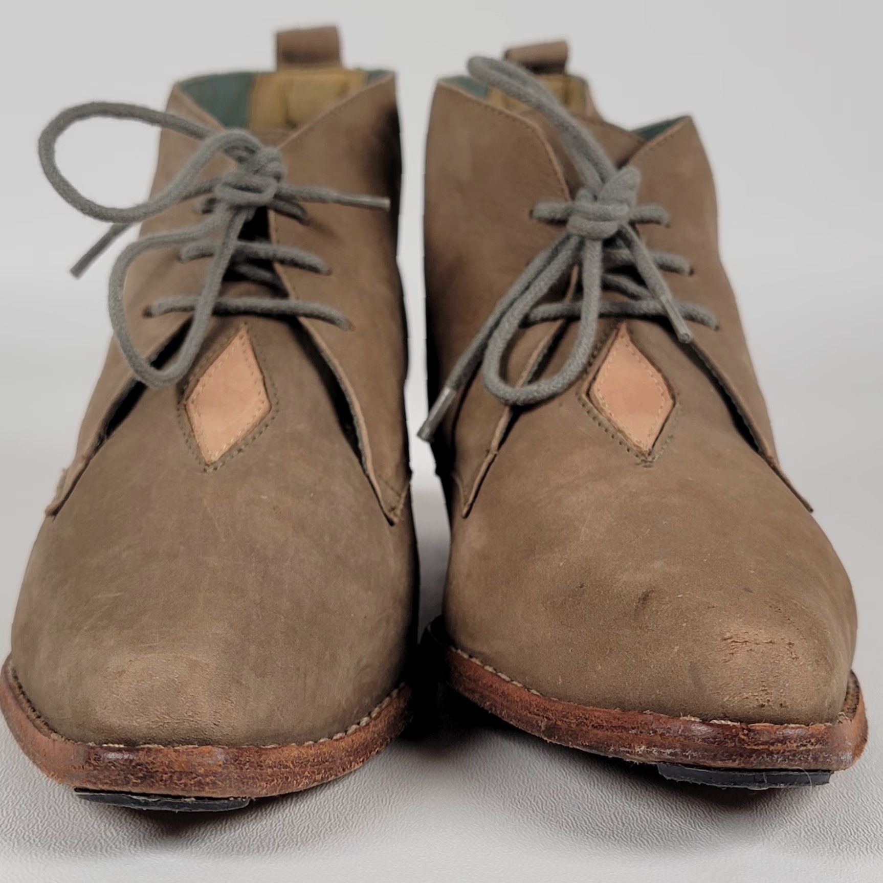 Vintage Dingo Tan Suede Lace Up Ankle Boots Western Cowgirl Boho Women's Size 8.5 M Size US 9 / IT 39 - 3 Thumbnail