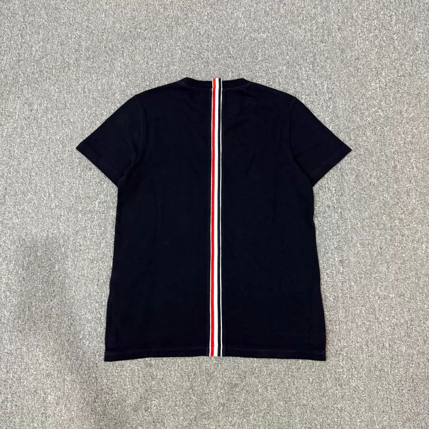 Thom Browne TB Navy Blue Striped Back Short Sleeve 1 95 New Size S / US 4 / IT 40 - 2 Thumbnail