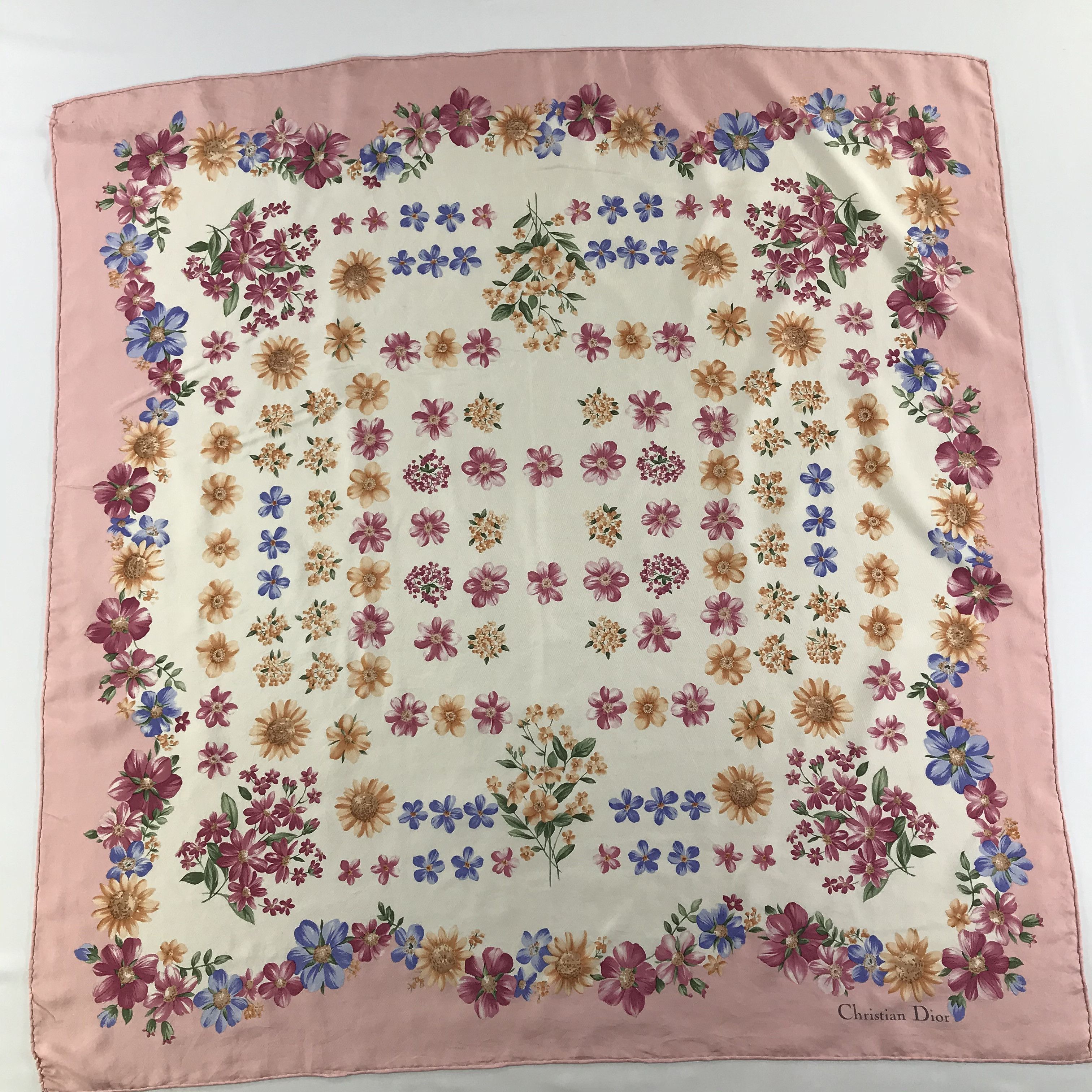 Vintage Vintage Christian Dior Silk Scarf Size ONE SIZE - 2 Thumbnail