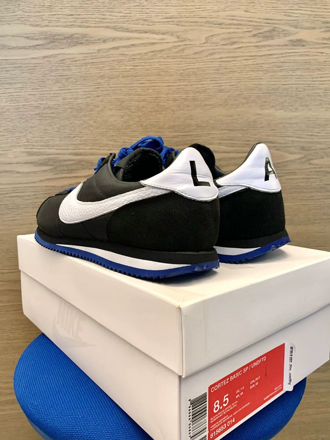 Nike Undefeated x NikeLab LA Cortez Basic SP Klein Blue 42 Size US 9 / EU 42 - 3 Thumbnail