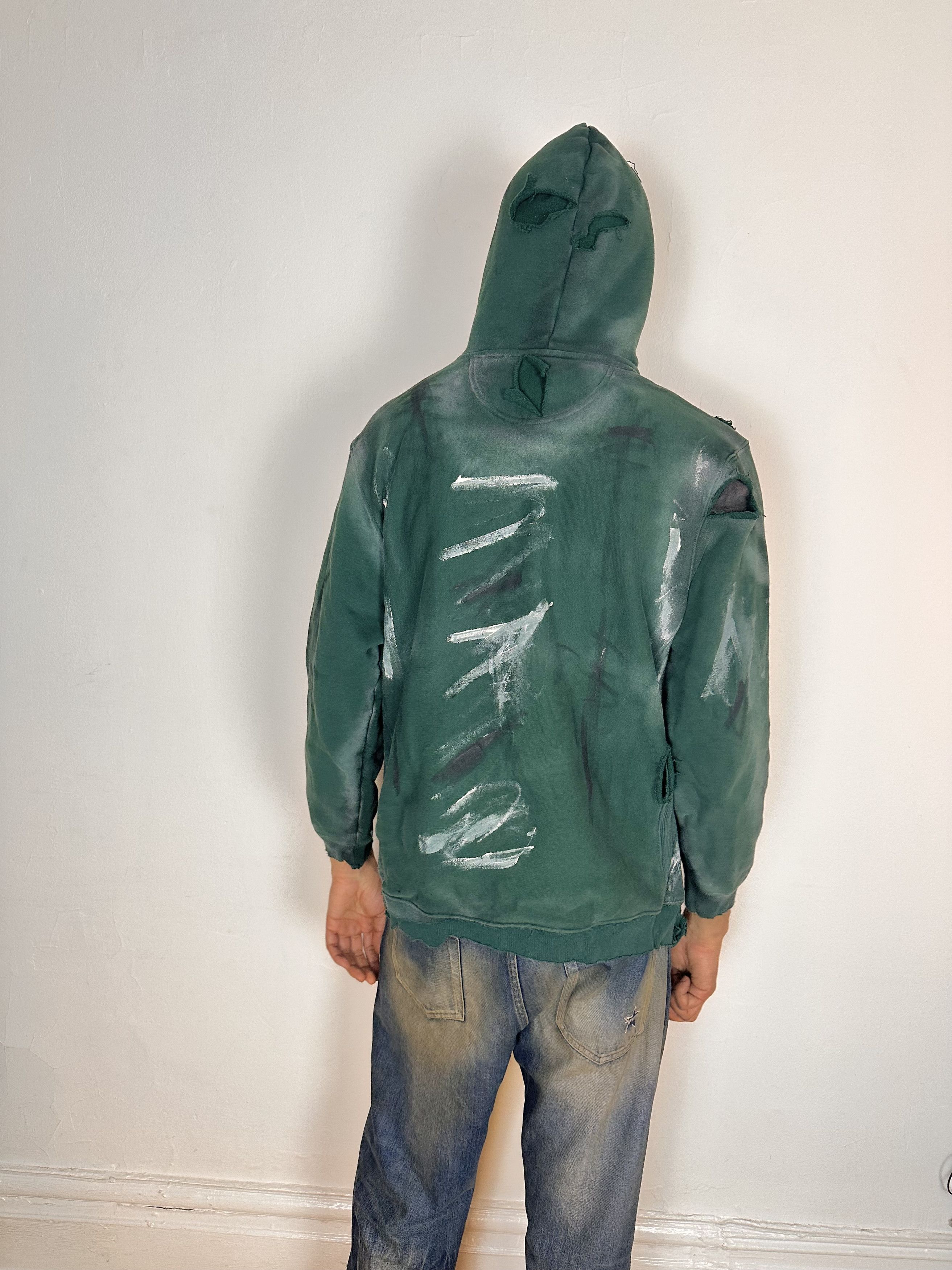 Other ASTROBOI* Green Oversized Painted Utility Hoody - Medium Size US M / EU 48-50 / 2 - 4 Thumbnail