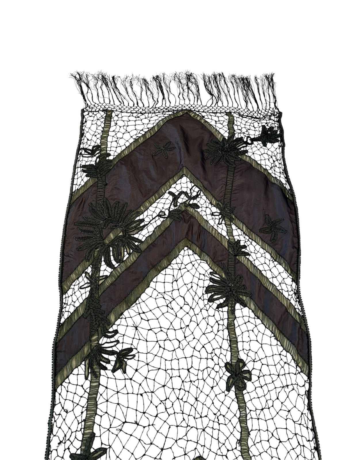Dries Van Noten Dries Van Noten Handmade Lace Silk Scarf Size ONE SIZE - 13 Thumbnail