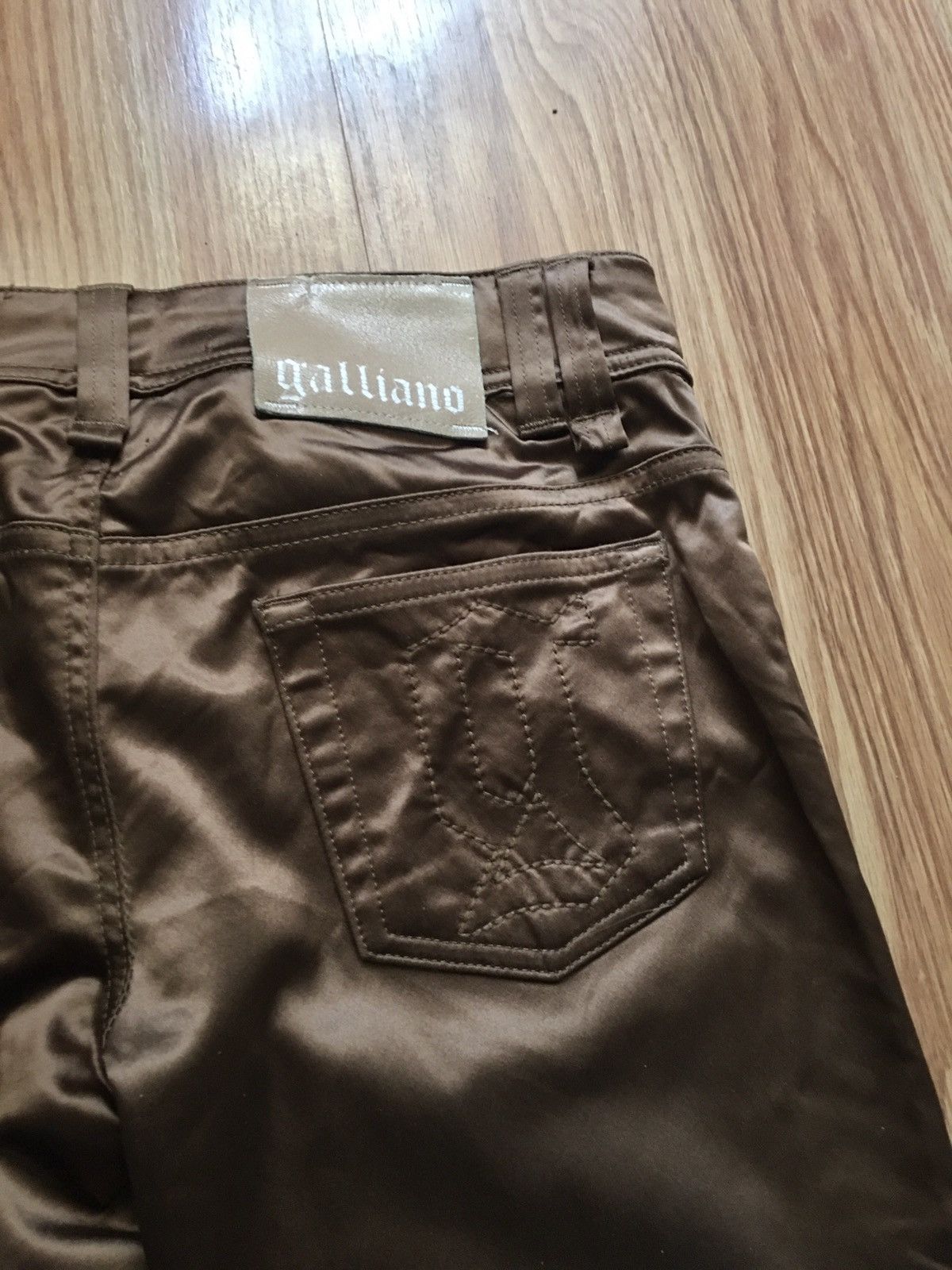 John Galliano John Galliano Nylon Bronze Metal Trousers Pants Size 28 EU42 Size 28" / US 6 / IT 42 - 9 Thumbnail