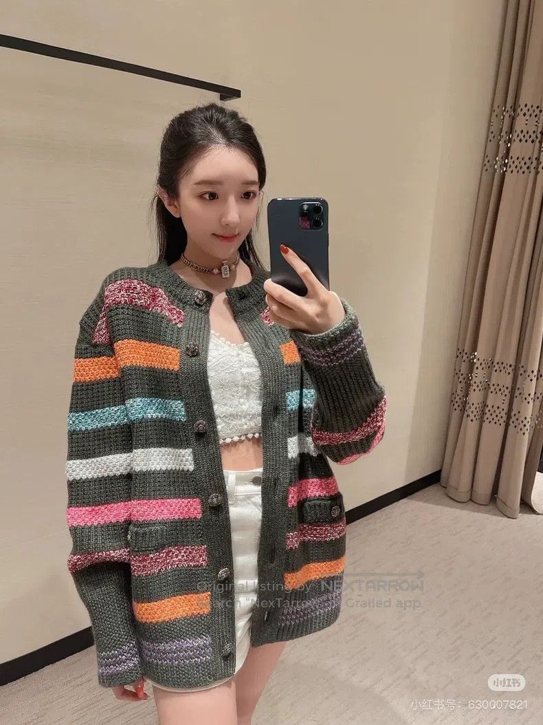 Chanel Chanel 22K autumn and winter show green colourful striped Size XS / US 0-2 / IT 36-38 - 9 Thumbnail