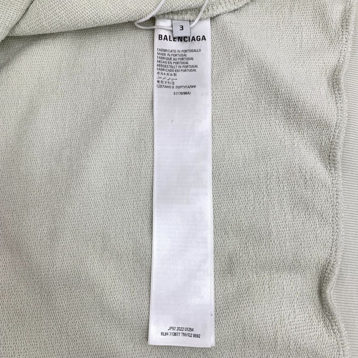 Balenciaga Balenciaga 22 Style Cream White Logo Hooded Sweatshirt K26WX Size US L / EU 52-54 / 3 - 7 Thumbnail