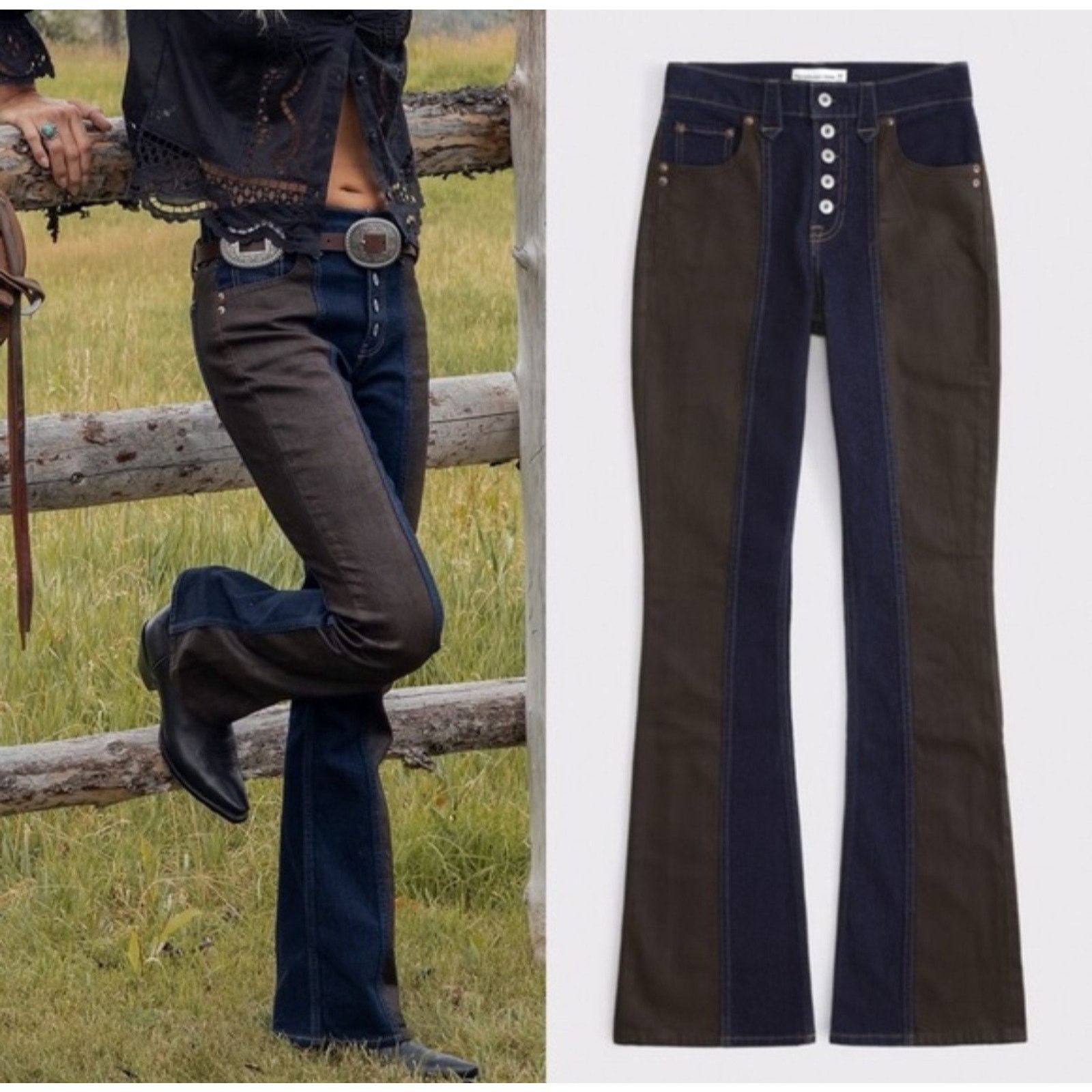 Abercrombie & Fitch Abercrombie & Fitch x Kemosabe High Rise Bootcut Metallic 29 Size 29" - 1 Thumbnail