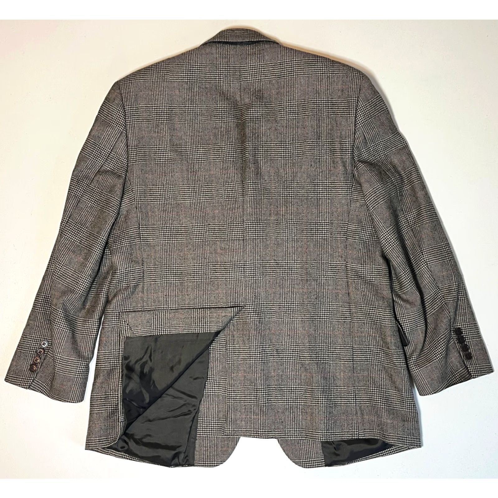Brooks Brothers Brooks Brothers Loro Piana Zelander Blazer Jacket Men’s Wool Brown 42 Short Plaid Button Old/Italy Made in Italy Classic City Preppy Mens Size 42R - 5 Thumbnail