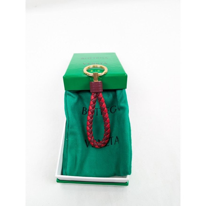 Bottega Veneta o1rshd1 Size: OS / Nappa Intrecciato Keyring in Bordeaux Size ONE SIZE - 8 Thumbnail
