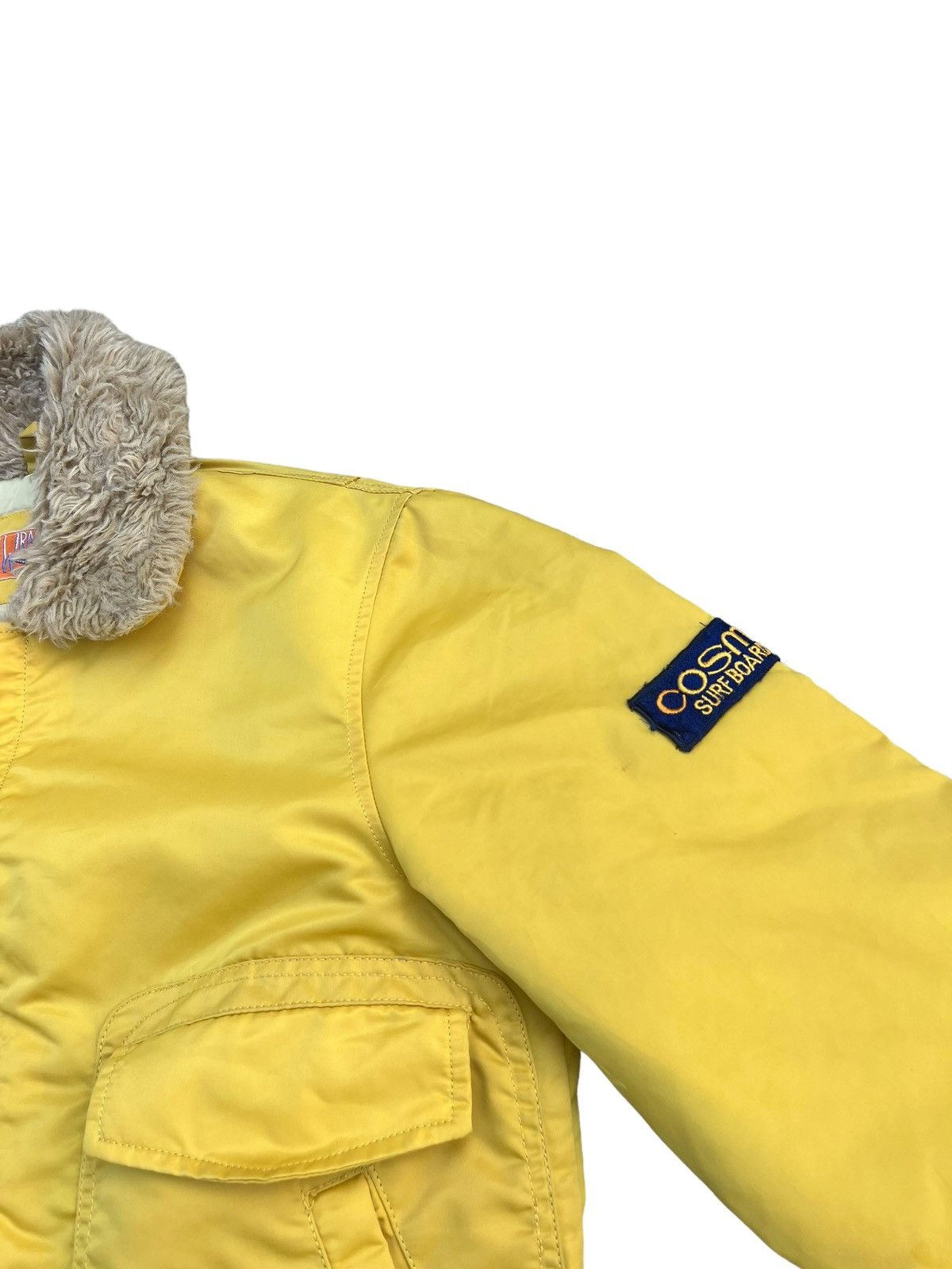 Vintage × Wrangler Vintage 80s WRANGLER Quilt Lining Yellow Nylon Bomber Jacket Size US M / EU 48-50 / 2 - 18 Thumbnail