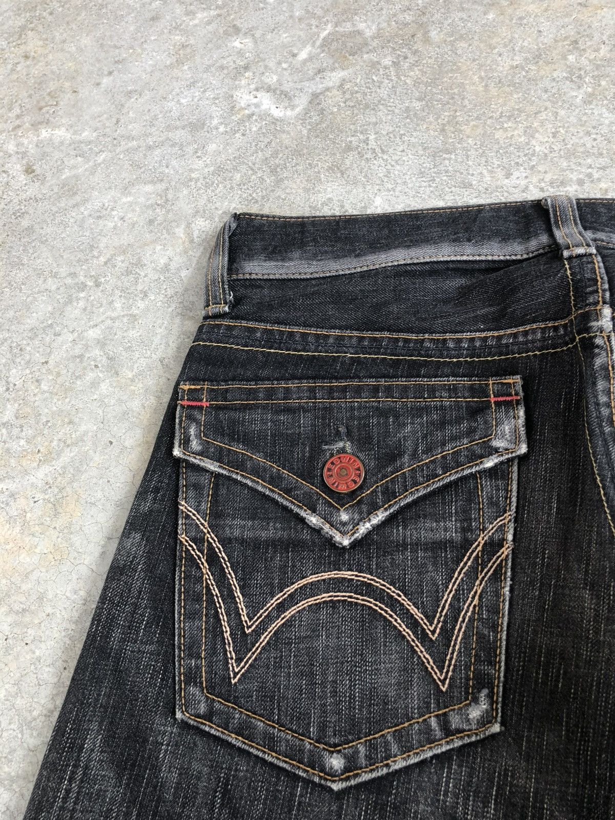 If Six Was Nine Edwin 503 Flared Jeans Distressed Jeans Size US 30 / EU 46 - 16 Thumbnail
