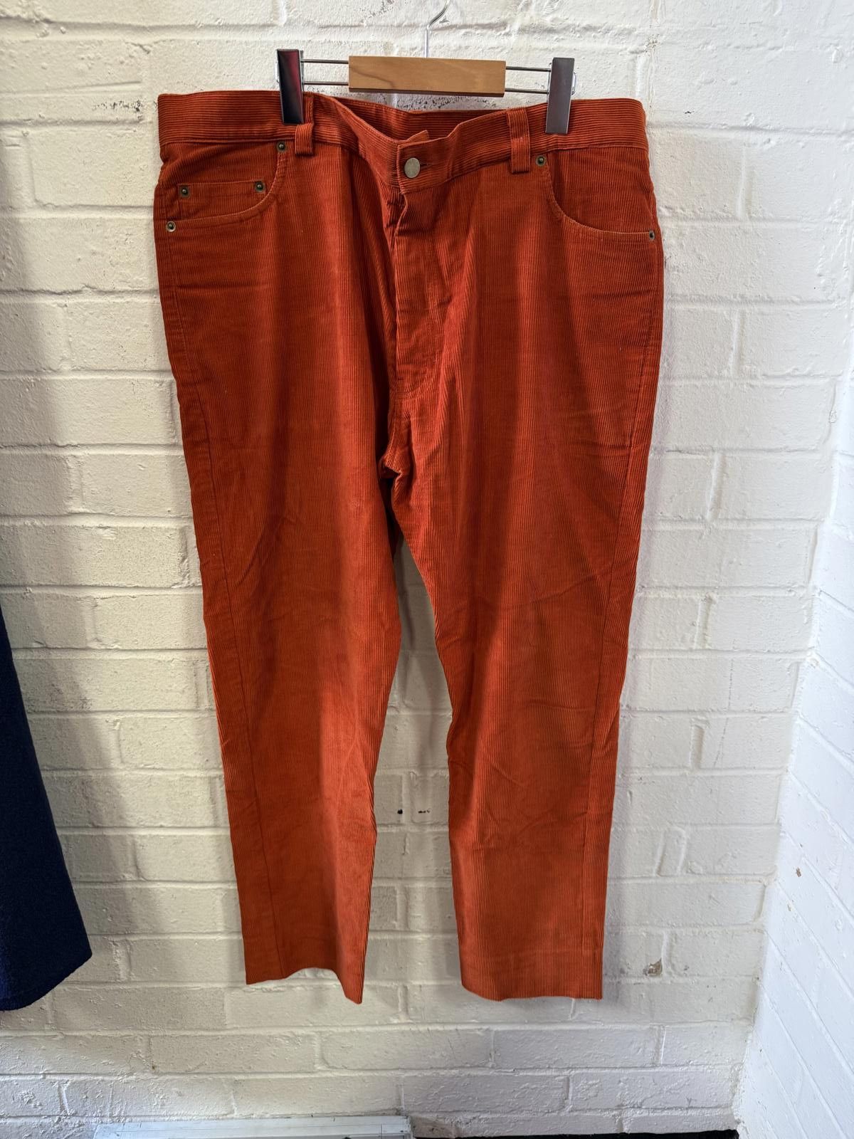 Unknown London Men's Rust Orange Corduroy Pants Size US 38 / EU 54 - 1 Thumbnail