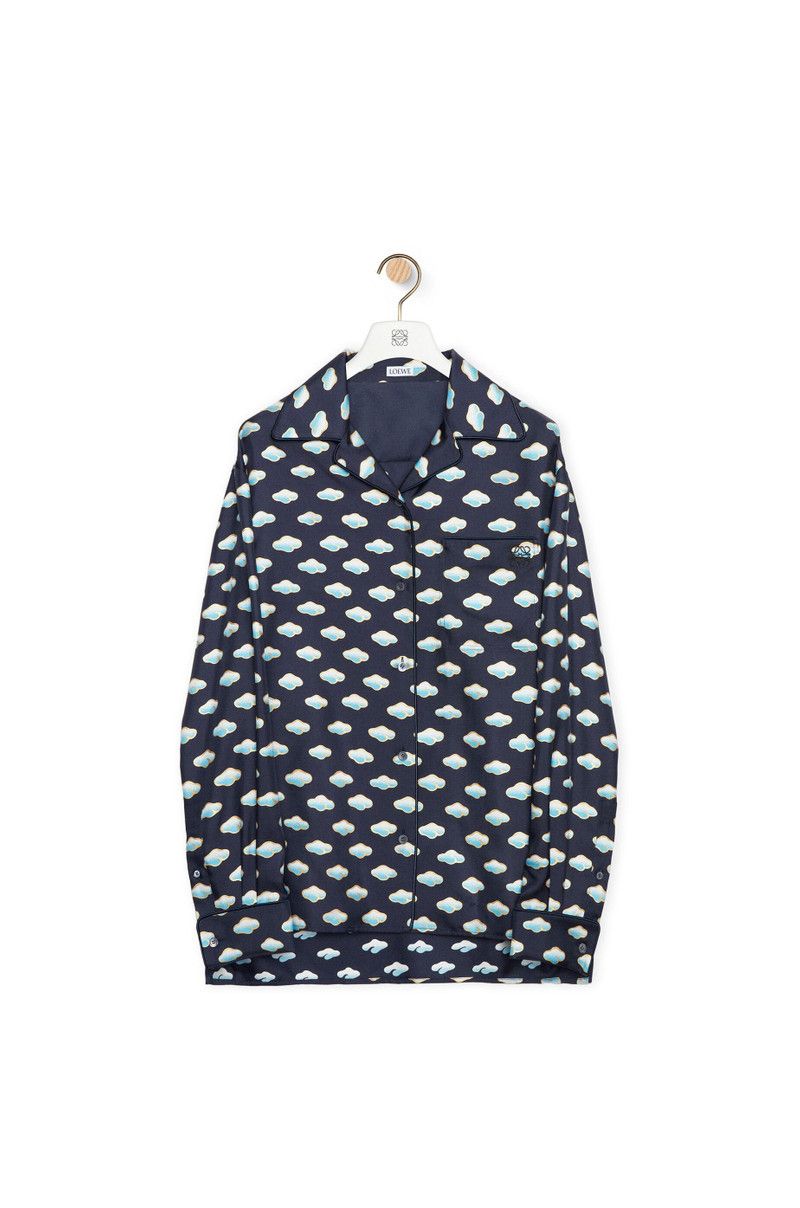 Loewe o1in1g0426 Pyjama Blouse in Silk in Multicolor Size M / US 6-8 / IT 42-44 - 1 Thumbnail