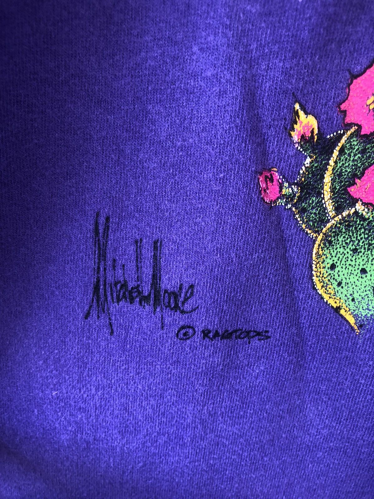 Vintage Vintage 90s The Flower Art Tee Size US XL / EU 56 / 4 - 5 Thumbnail