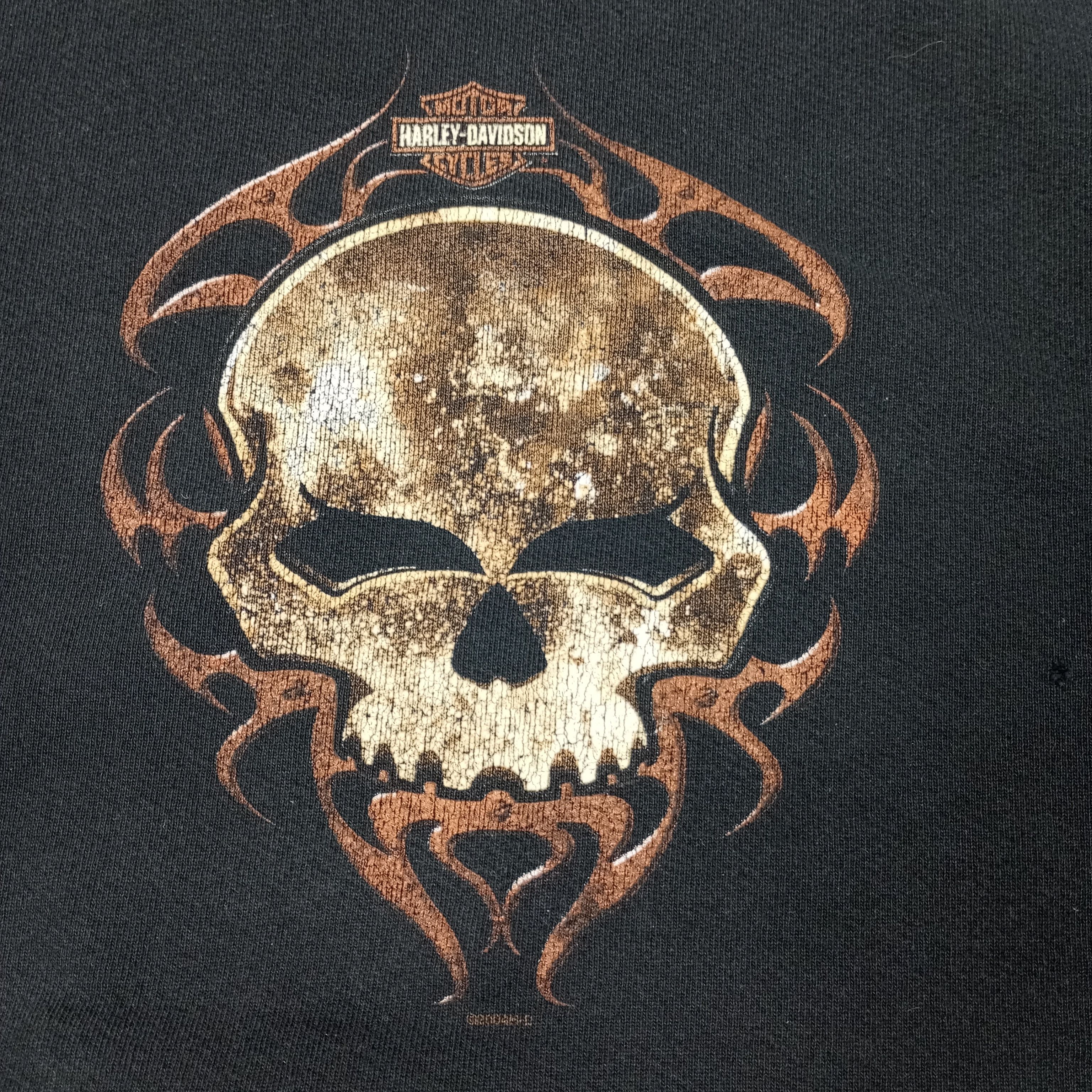 Harley Davidson × Vintage Harley Davidson Skulls Design Sweatshirt c221n23 Size US XL / EU 56 / 4 - 2 Thumbnail