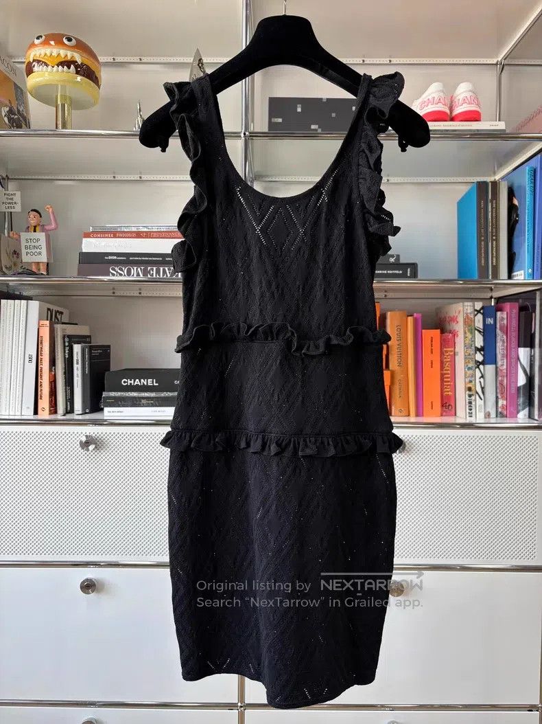 Chanel Chanel 22m black diamond ruffle sleeveless dress Size XS / US 0-2 / IT 36-38 - 3 Thumbnail
