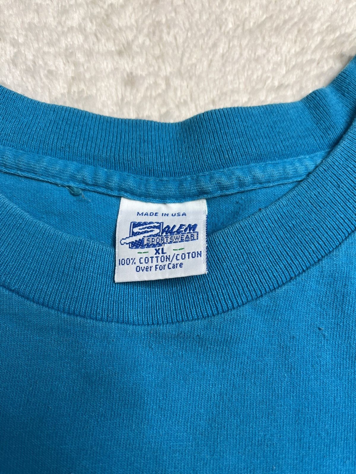 Salem Sportswear Vintage 90s Salem Sportswear NBA Charlotte Hornets T Shirt Size US XL / EU 56 / 4 - 5 Thumbnail