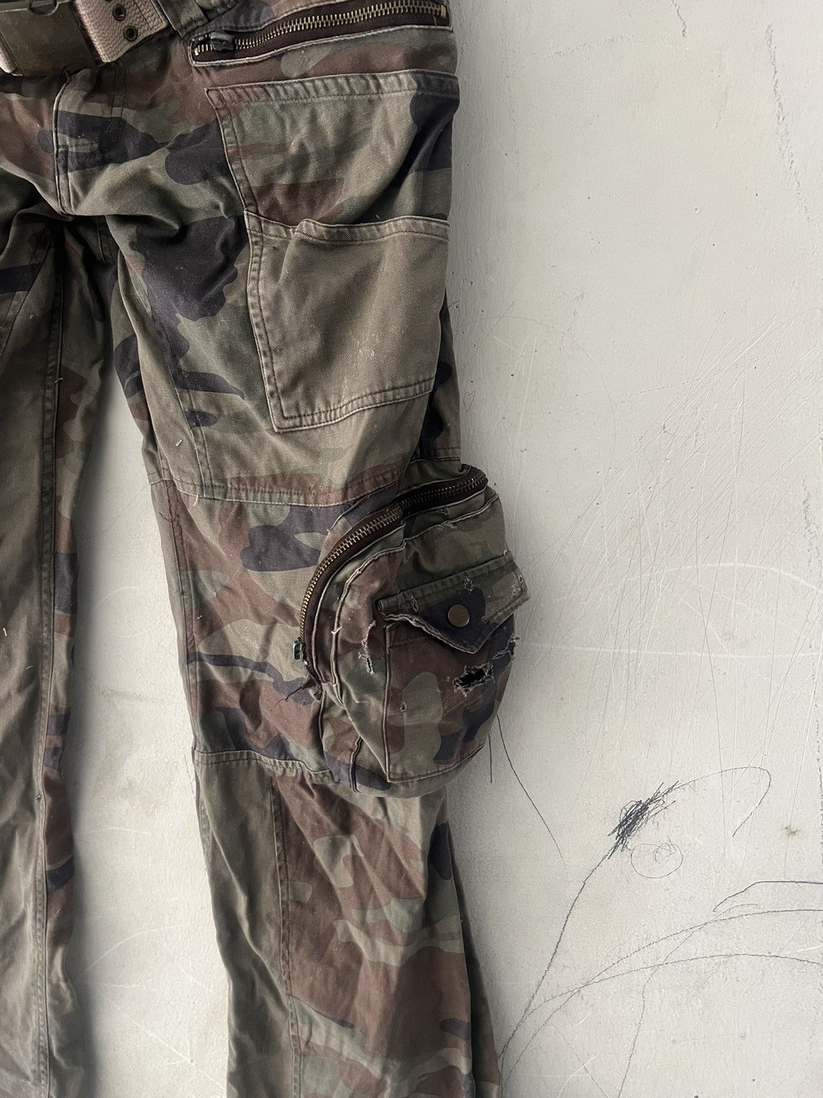Japanese Brand × Vintage THRASHED🔥CAMO DOUBLE WAIST 3D CAMO PANT Size US 30 / EU 46 - 5 Thumbnail