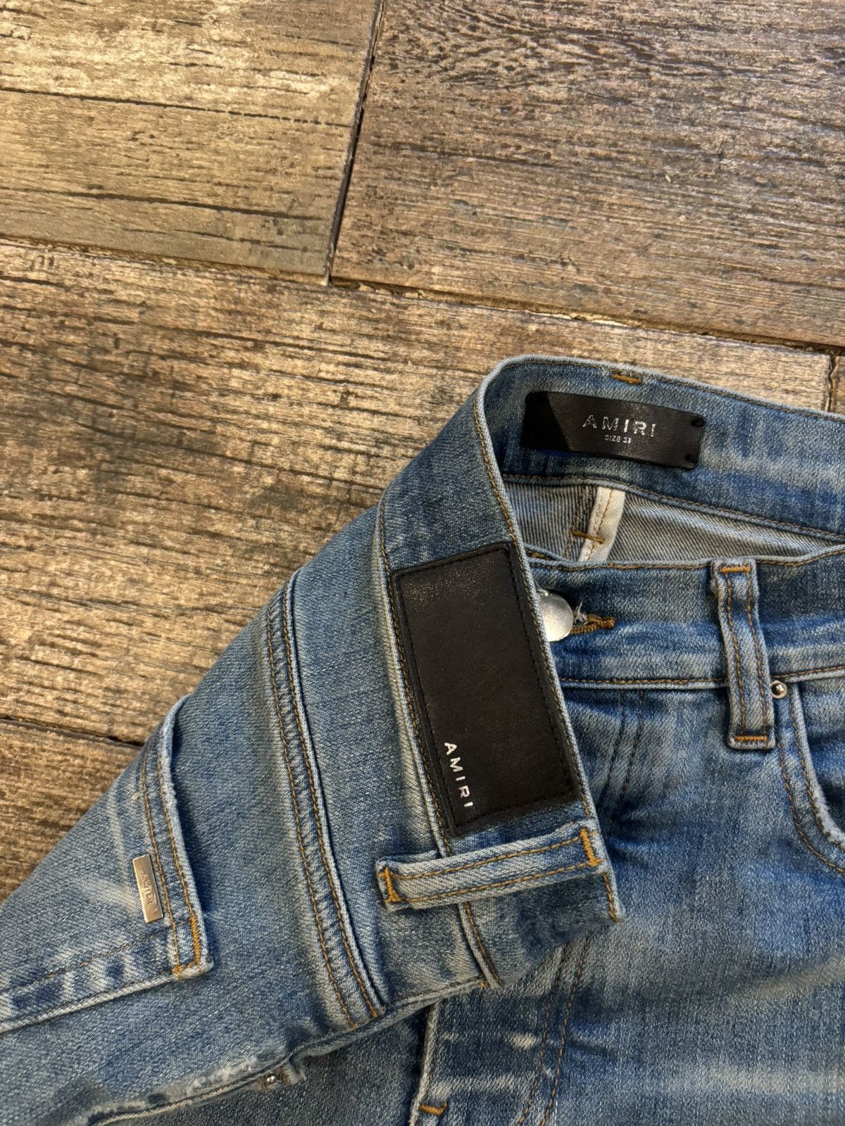 Amiri Plain Jane Lightwash Skinny Denim Size US 31 - 4 Thumbnail