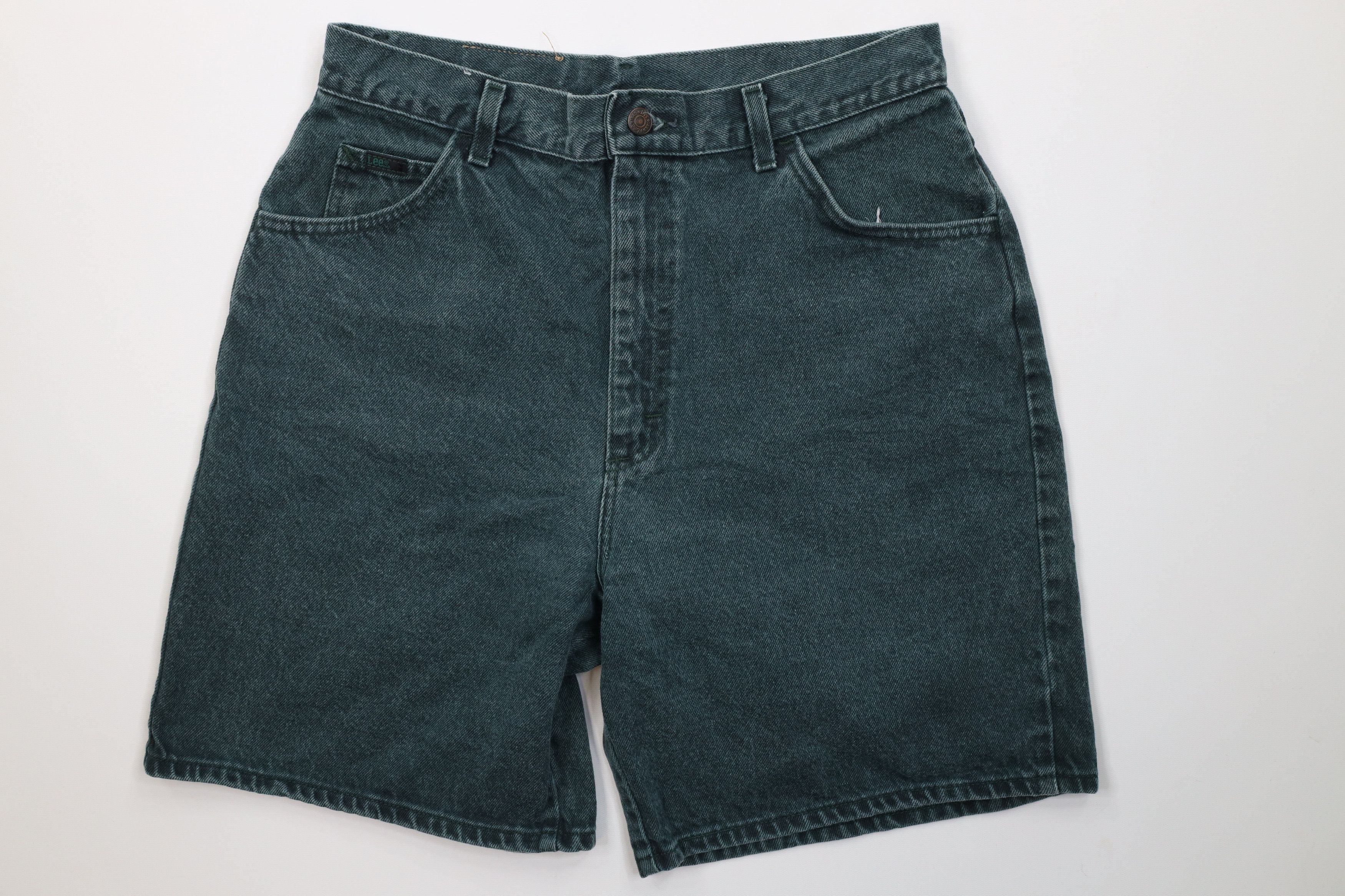 Lee Vintage 90s Lee Relaxed Fit Denim Jean Shorts Green USA Size 38" / US 16 / IT 52 - 1 Thumbnail