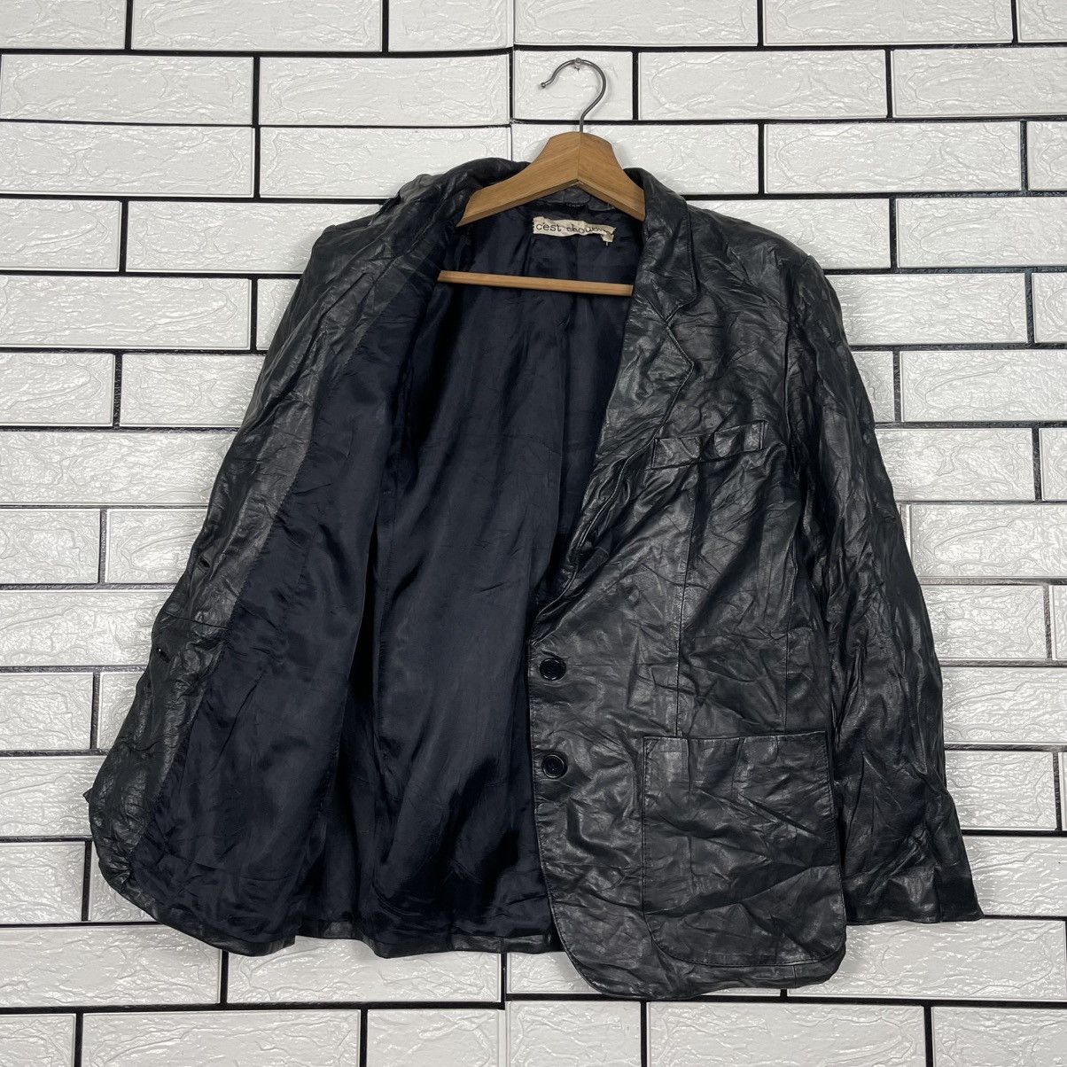 Japanese Brand C'est Chouette Leather Jacket Size M / US 6-8 / IT 42-44 - 9 Thumbnail