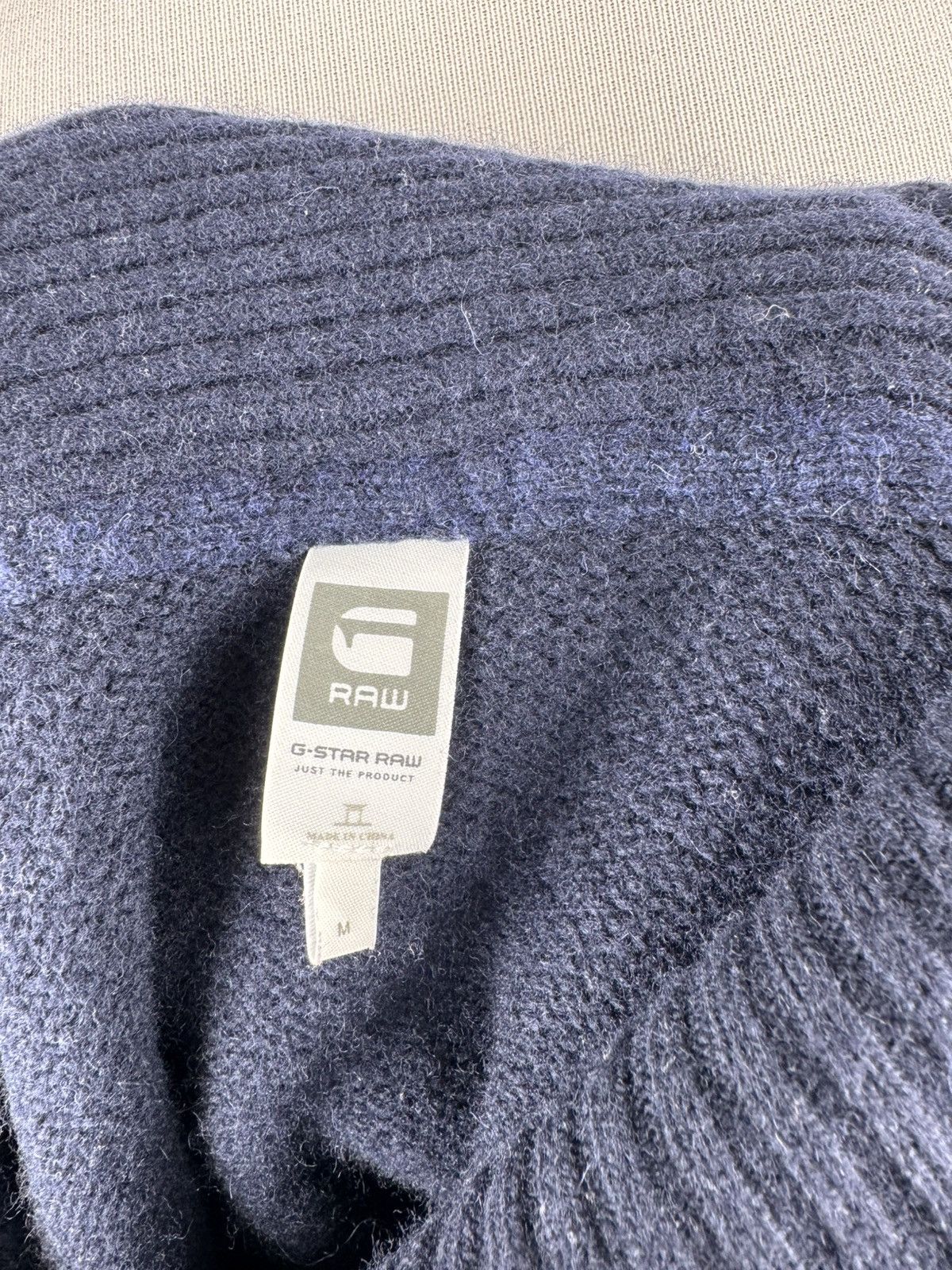G-Star × Vintage Men G-Star Raw Gammit Shawl Collar Knit Long Sleeve Sweater Size US M / EU 48-50 / 2 - 5 Thumbnail