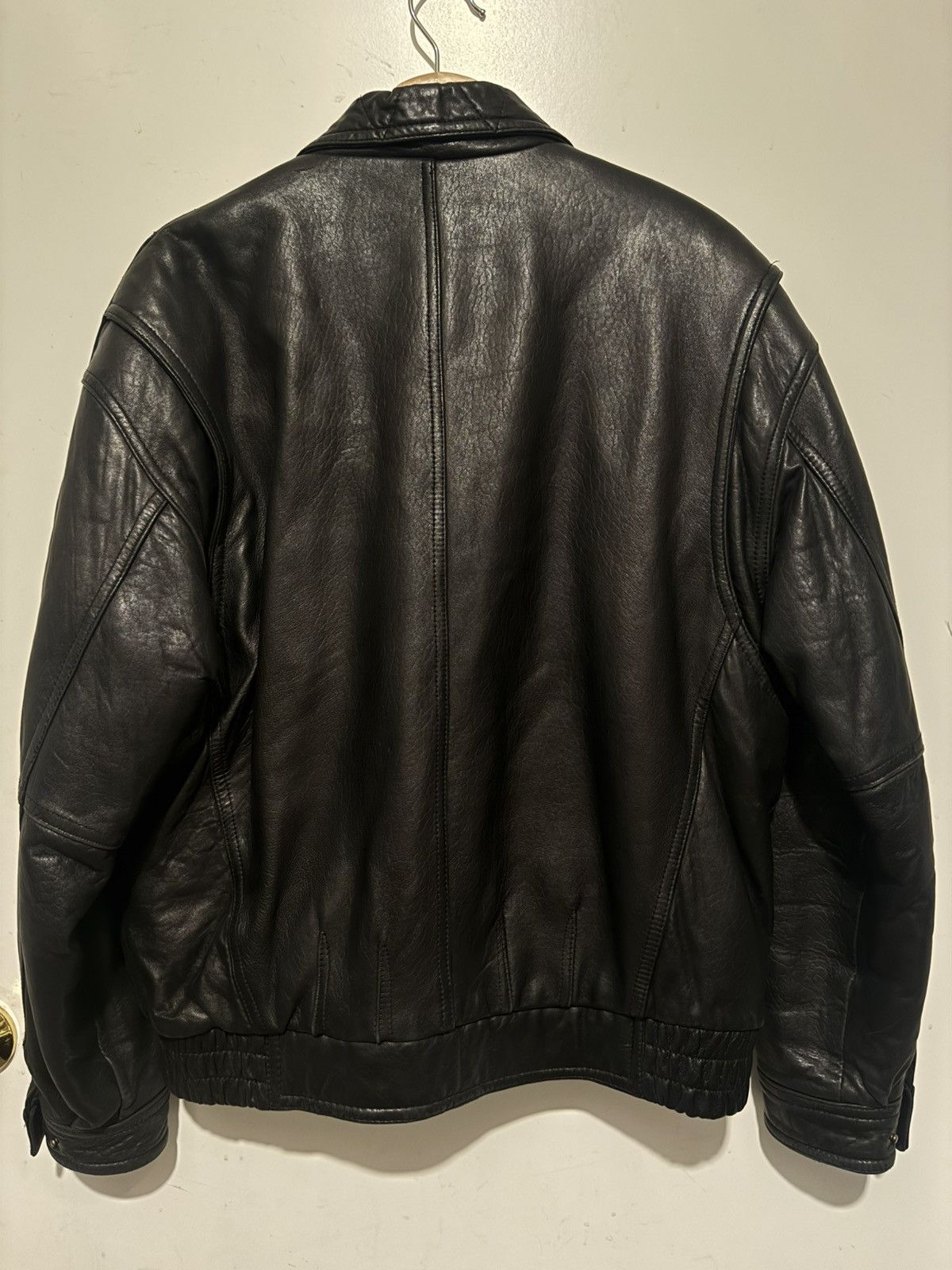 Vintage Vintage Leather bomber jacket Size US M / EU 48-50 / 2 - 2 Thumbnail
