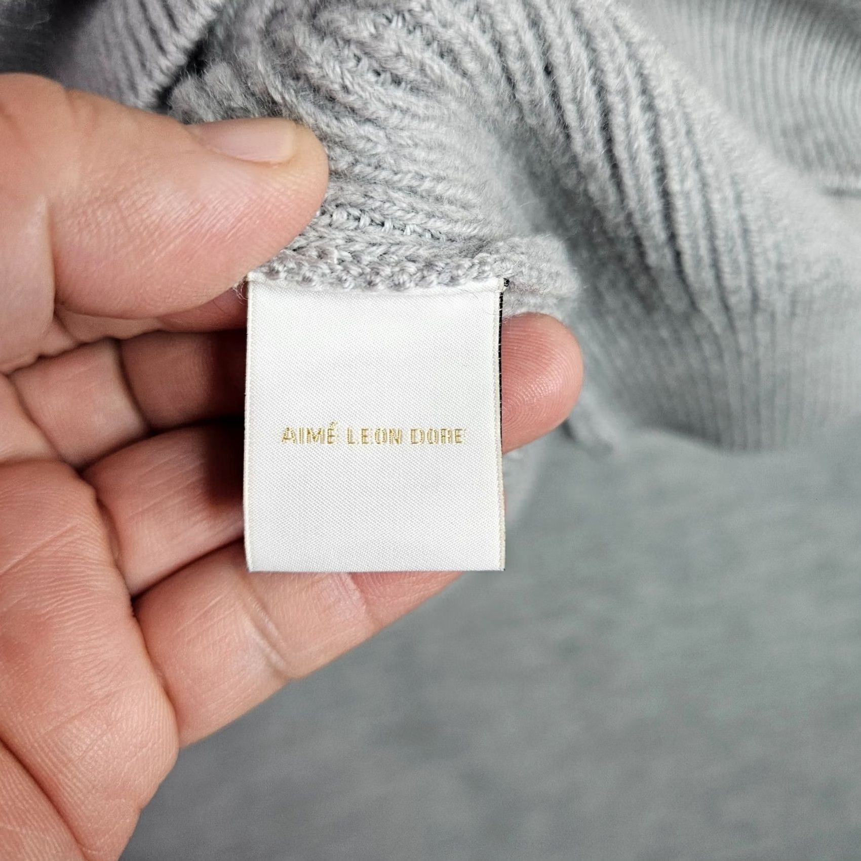 Aime Leon Dore Aimé Leon Dore Gray Crewneck Knit Wool Nylon Merino Blend Sweater Size M Women Pullover Casual All Seasons Long Sleeve Solid Modern Vintage No N/A Size M / US 6-8 / IT 42-44 - 3 Thumbnail