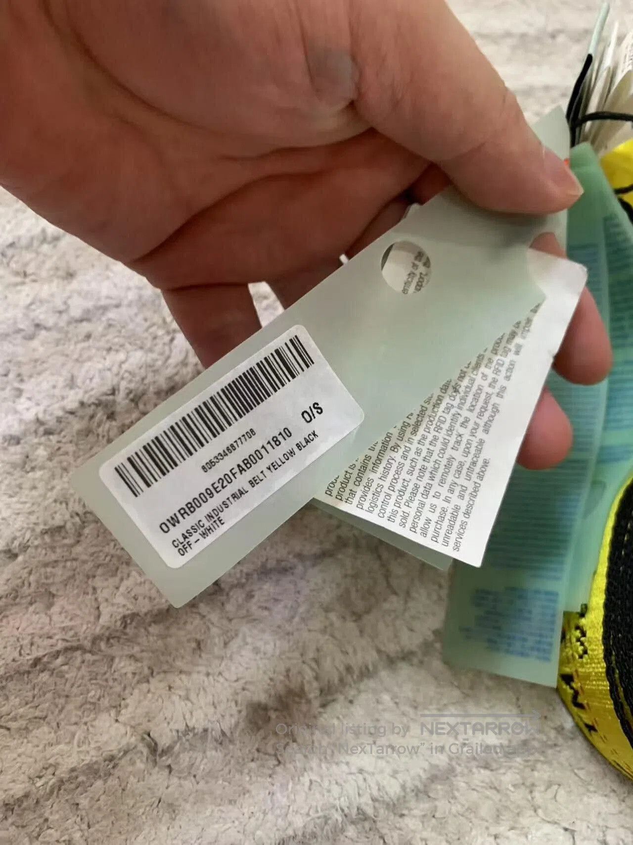 Off-White off white industrial style belt with tags. Size ONE SIZE - 5 Thumbnail