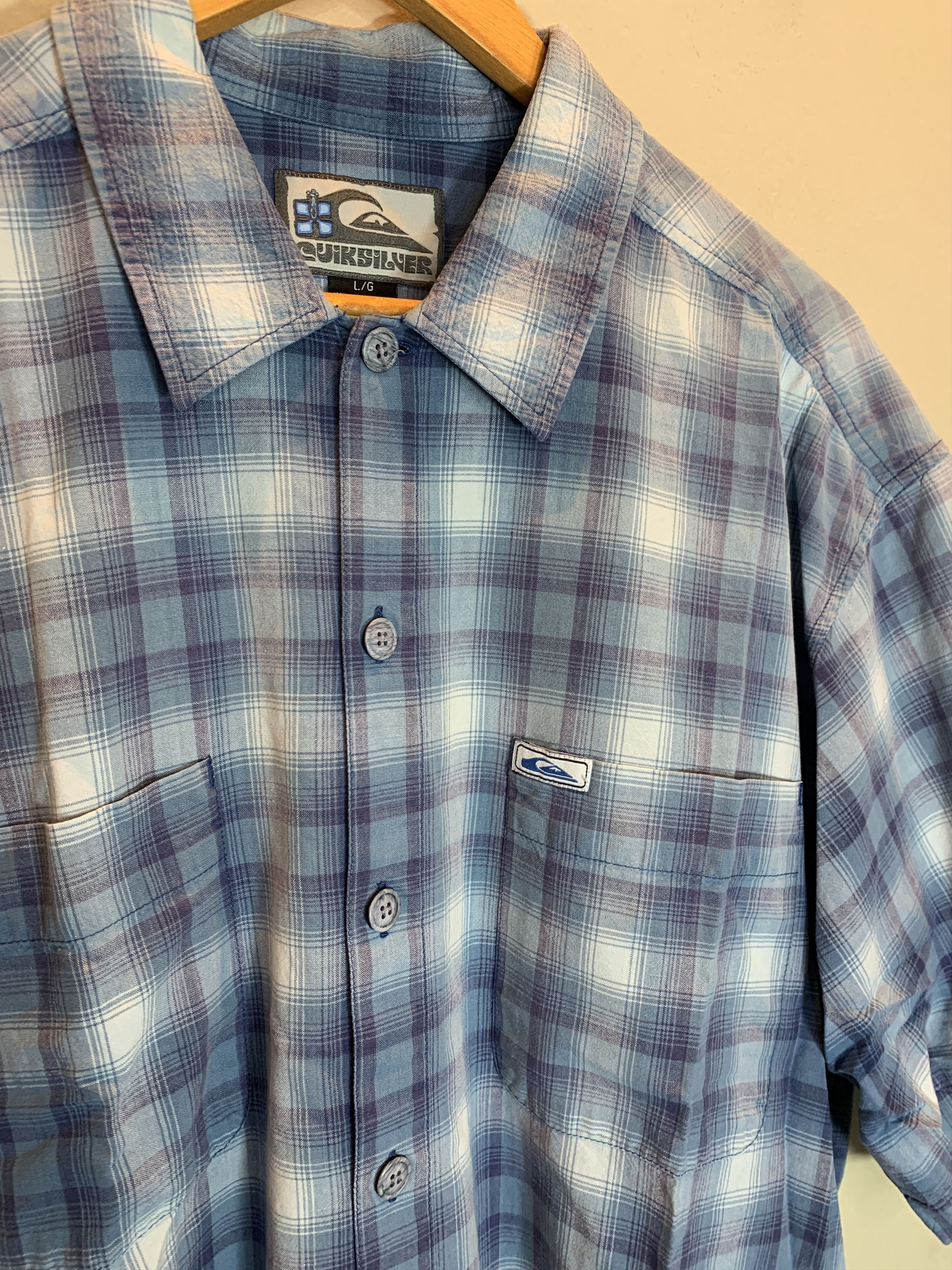 Quiksilver *RARE* Vintage Quiksilver Plaid Surf Button Up Shirt Size US L / EU 52-54 / 3 - 4 Thumbnail