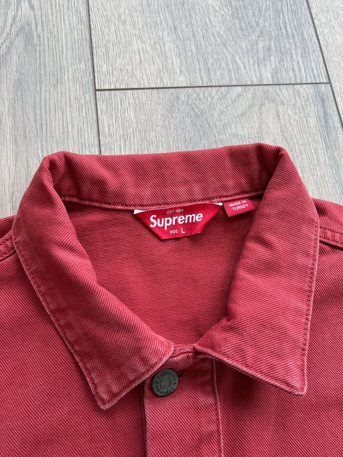 Supreme Supreme 2-Tone Paneled Denim Jacket “Red” Large Size US L / EU 52-54 / 3 - 3 Thumbnail