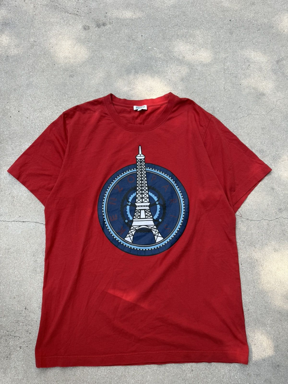 Kenzo Red Kenzo Paris Eiffel Tower T shirt size large Size US L / EU 52-54 / 3 - 1 Thumbnail