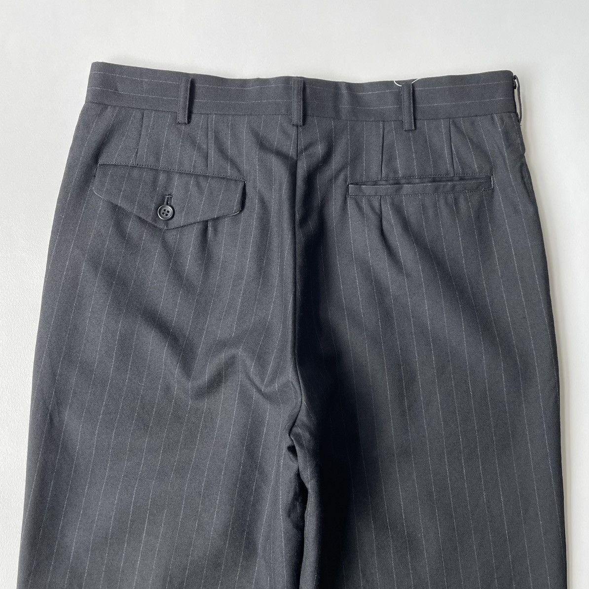 Comme des Garcons A/W 10 Black/Grey Pinstripe Wool Trousers Size US 32 / EU 48 - 14 Thumbnail