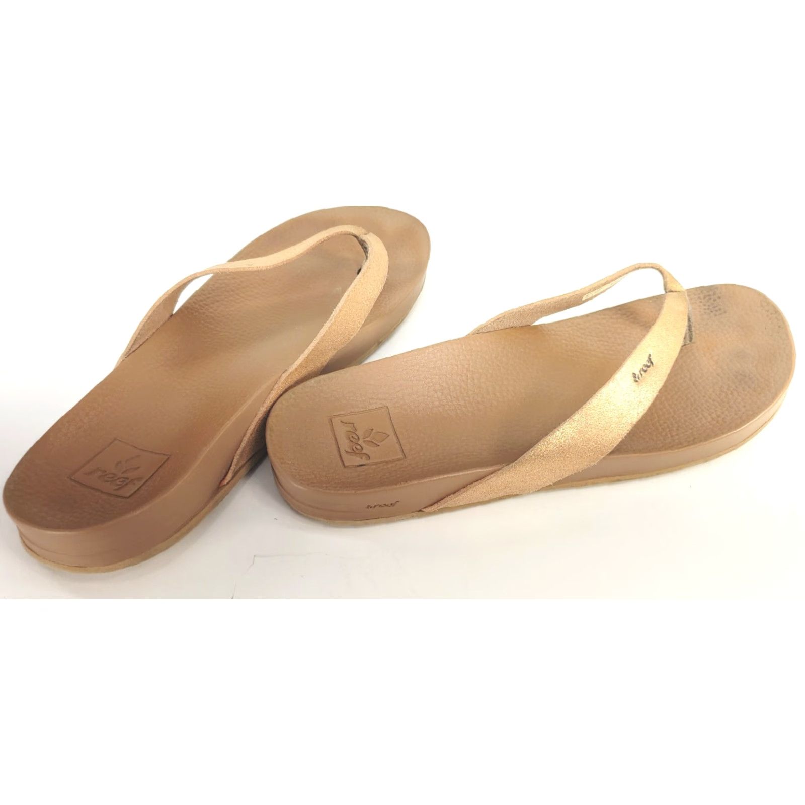 REEF Reef Women's Cushion Bounce Court Vegan Flip Flop Rose Gold Vegan Leather Size 7 Size US 7 / IT 37 - 4 Thumbnail
