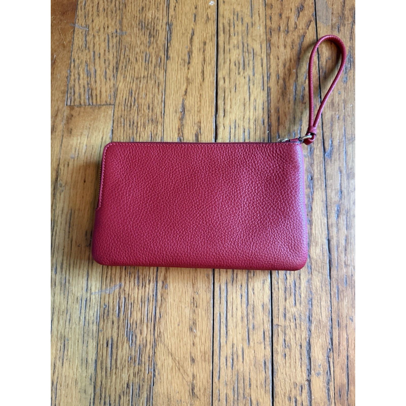 Coach Coach Double Zip Wallet CU919 Bold Red Pebbled Leather NWT Size ONE SIZE - 2 Thumbnail