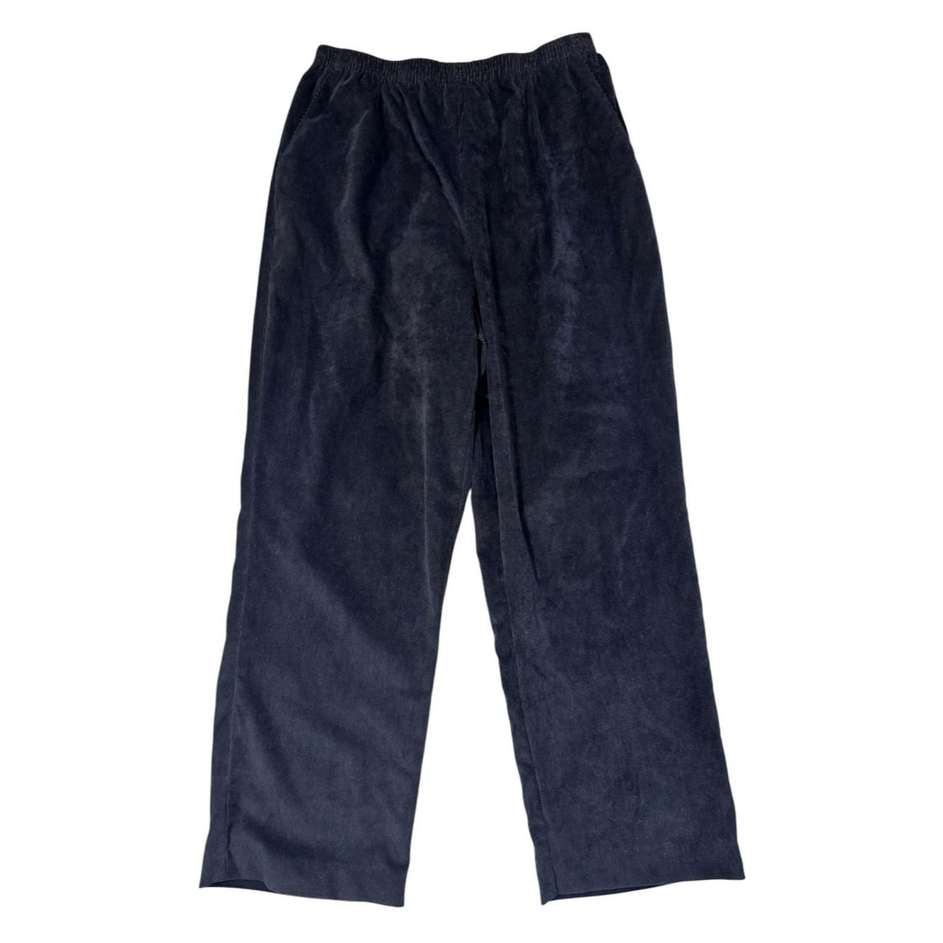 Other Alfred Dunner Sleek Corduroy Pull-on Black Pants Size 16 Size 38" / US 16 / IT 52 - 3 Thumbnail